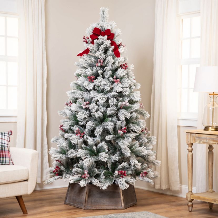 Full Flocked Fairfield Fir Artificial Christmas Tree - 6.5 -Unlit