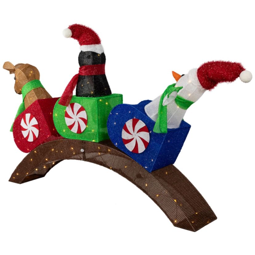 Lighted Winter Friends Christmas Coaster Outdoor Decoration - 4.5 - LED Warm White