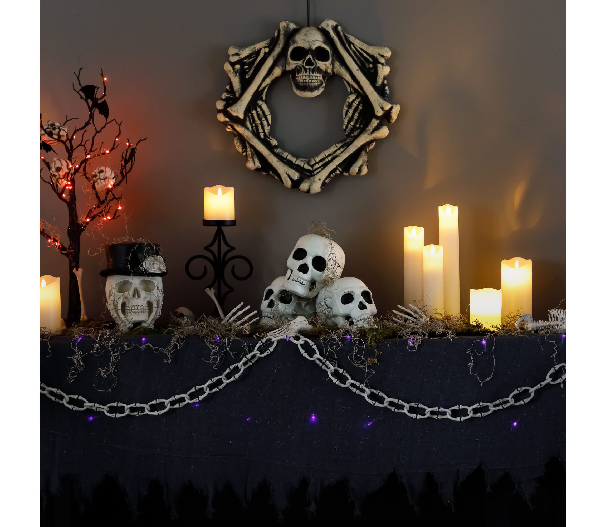 Bone-Like Chainlink Halloween Decoration - 12
