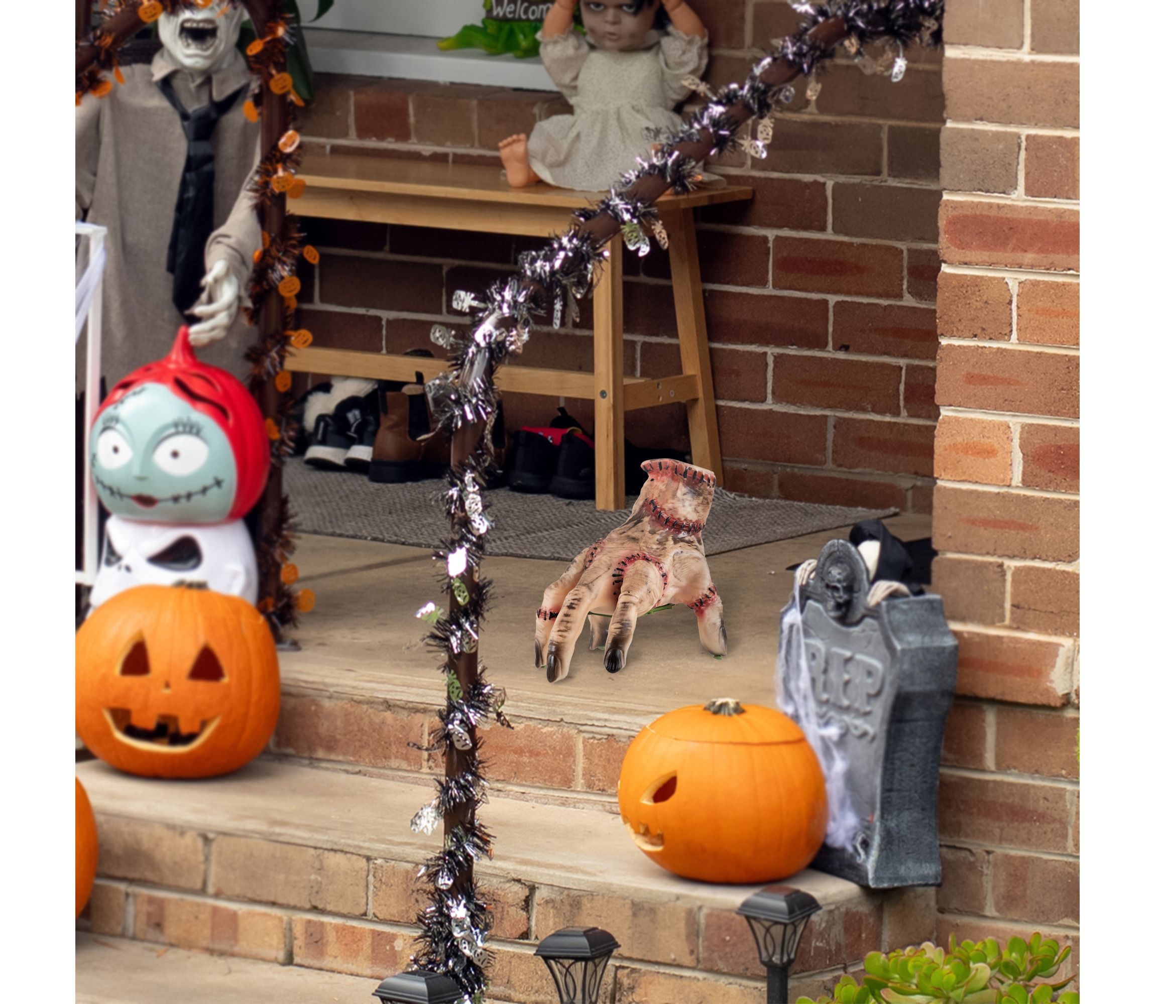 Animated and Musical Severed Hand Halloween Decoration - 9.25"