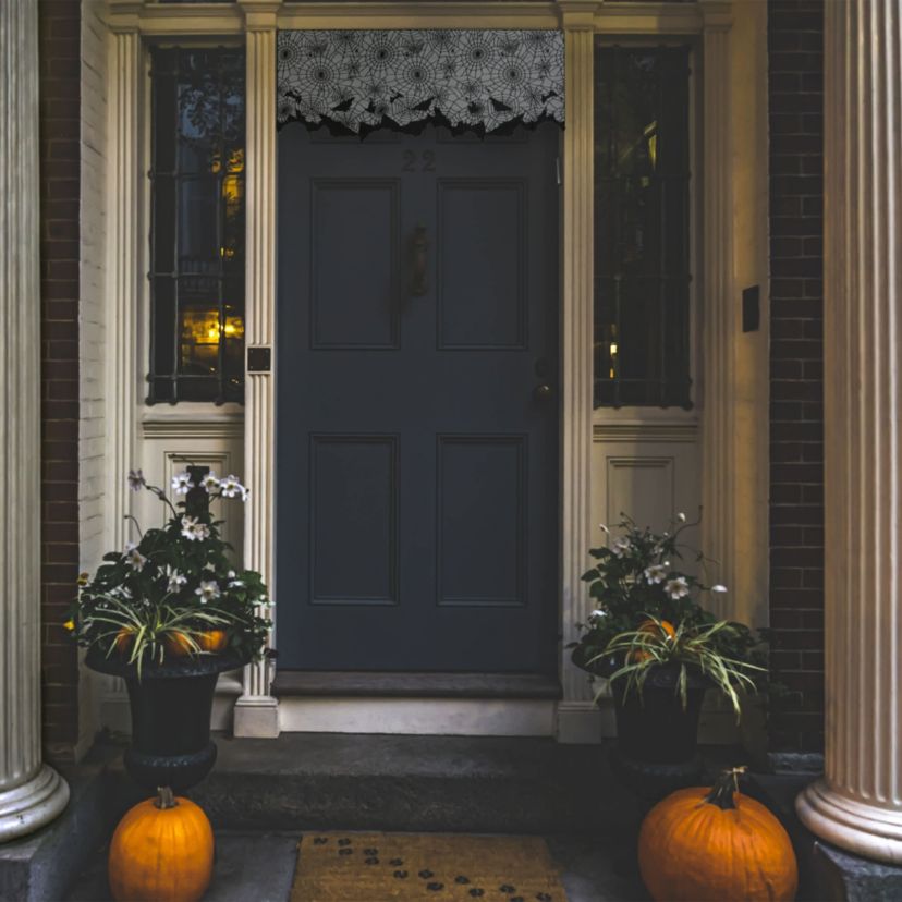 Spider Webs and Bats Halloween Valance Decoration - 5.25