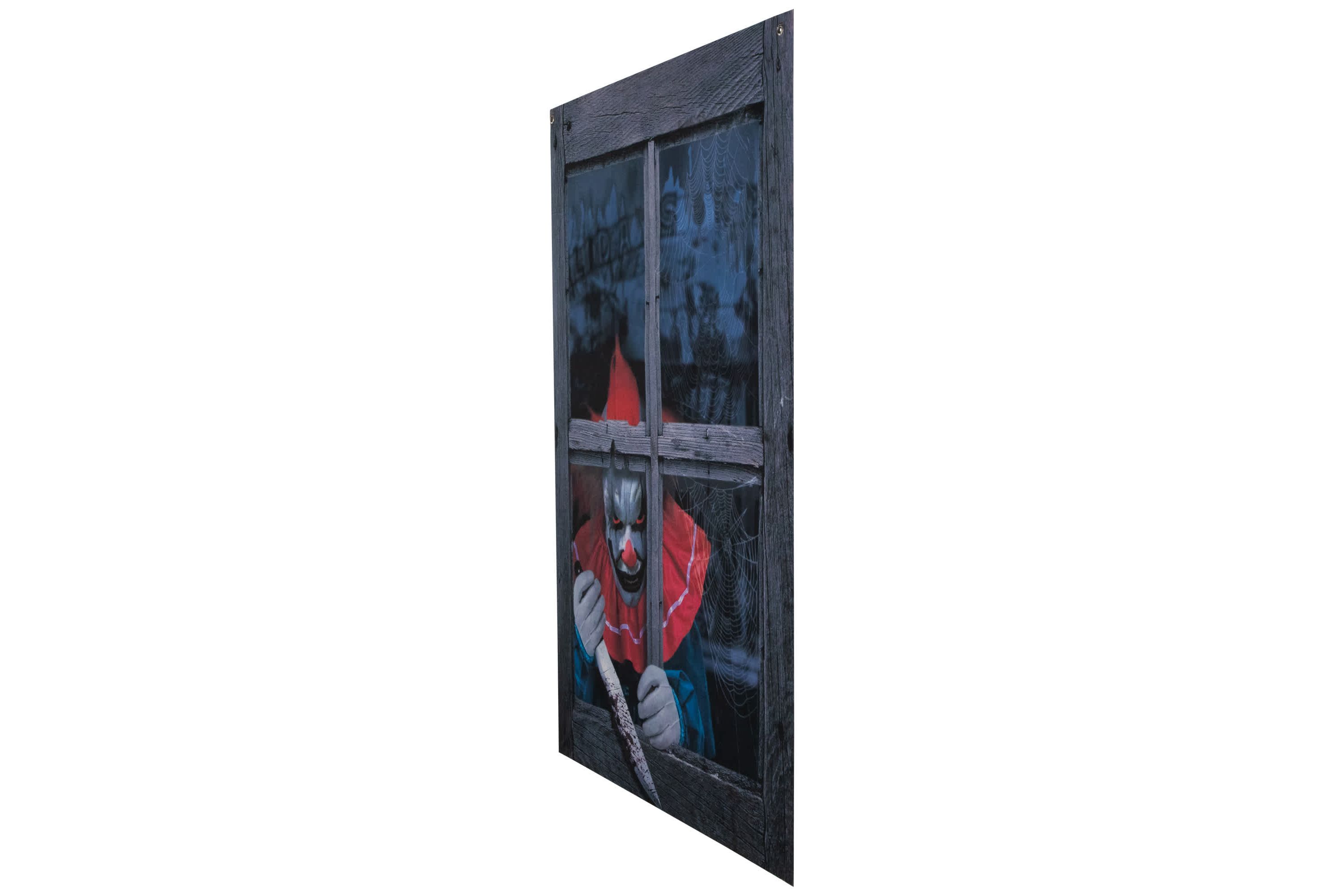 Creepy Clown Scary Window Halloween Decoration - 47"