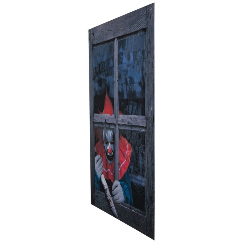 Creepy Clown Scary Window Halloween Decoration - 47"