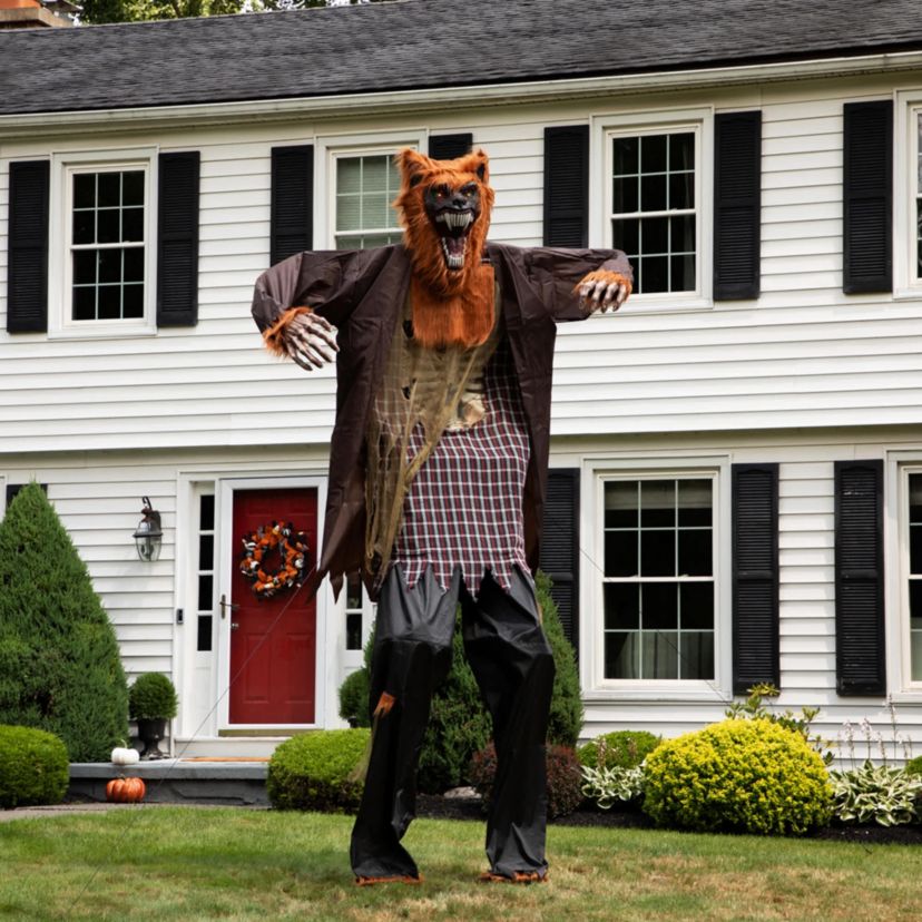 Huge Lighted and Animated Talking Werewolf Commercial Outdoor Halloween Decoration - 12
