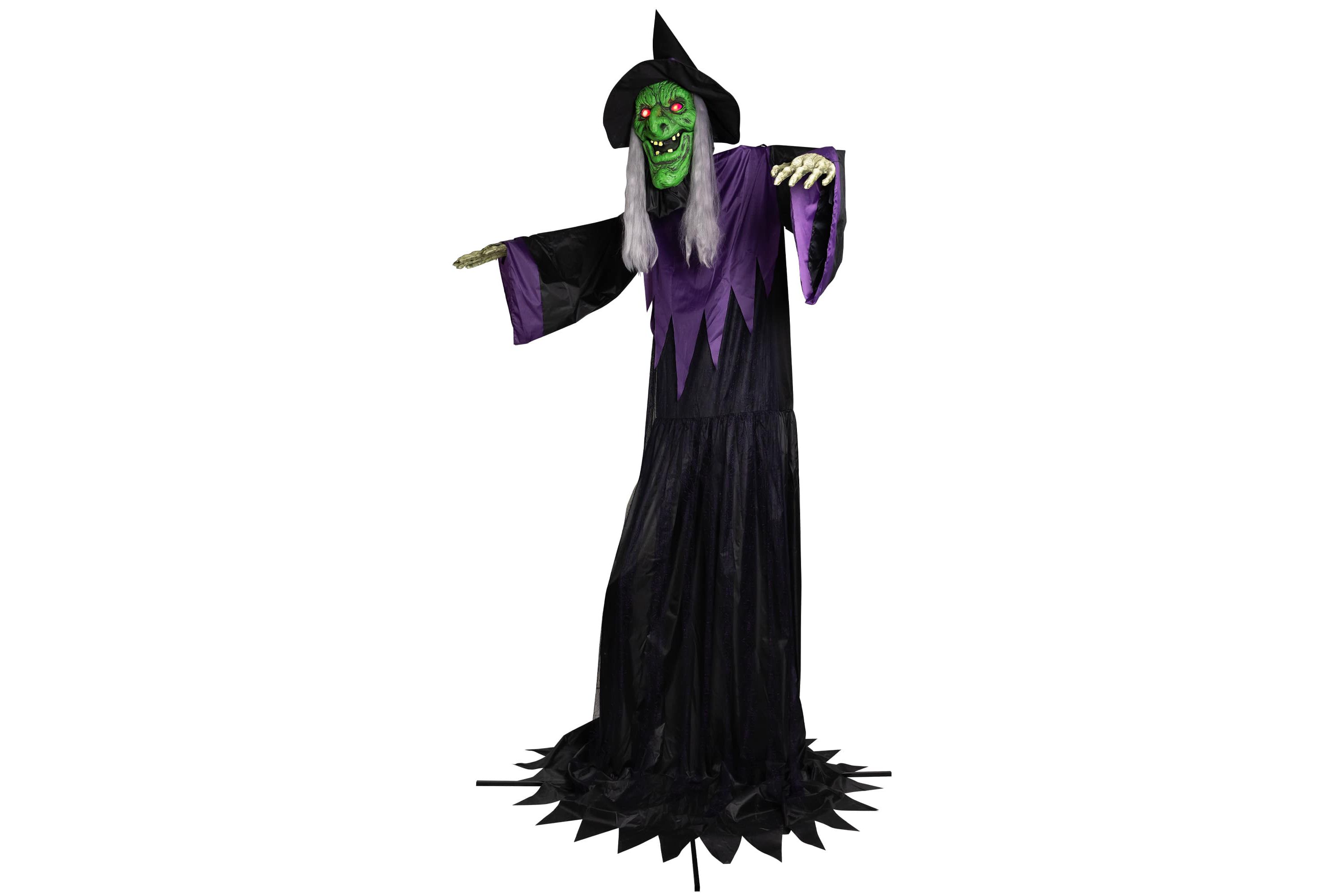 Huge Lighted and Animated Talking Witch Commercial Outdoor Halloween Decoration - 15