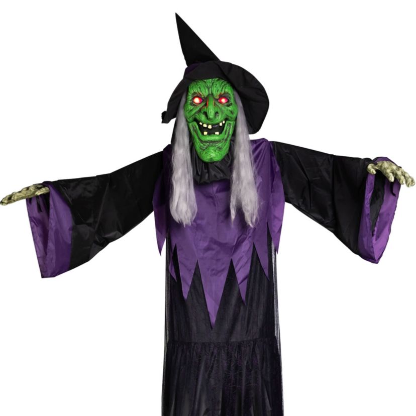 Huge Lighted and Animated Talking Witch Commercial Outdoor Halloween Decoration - 15