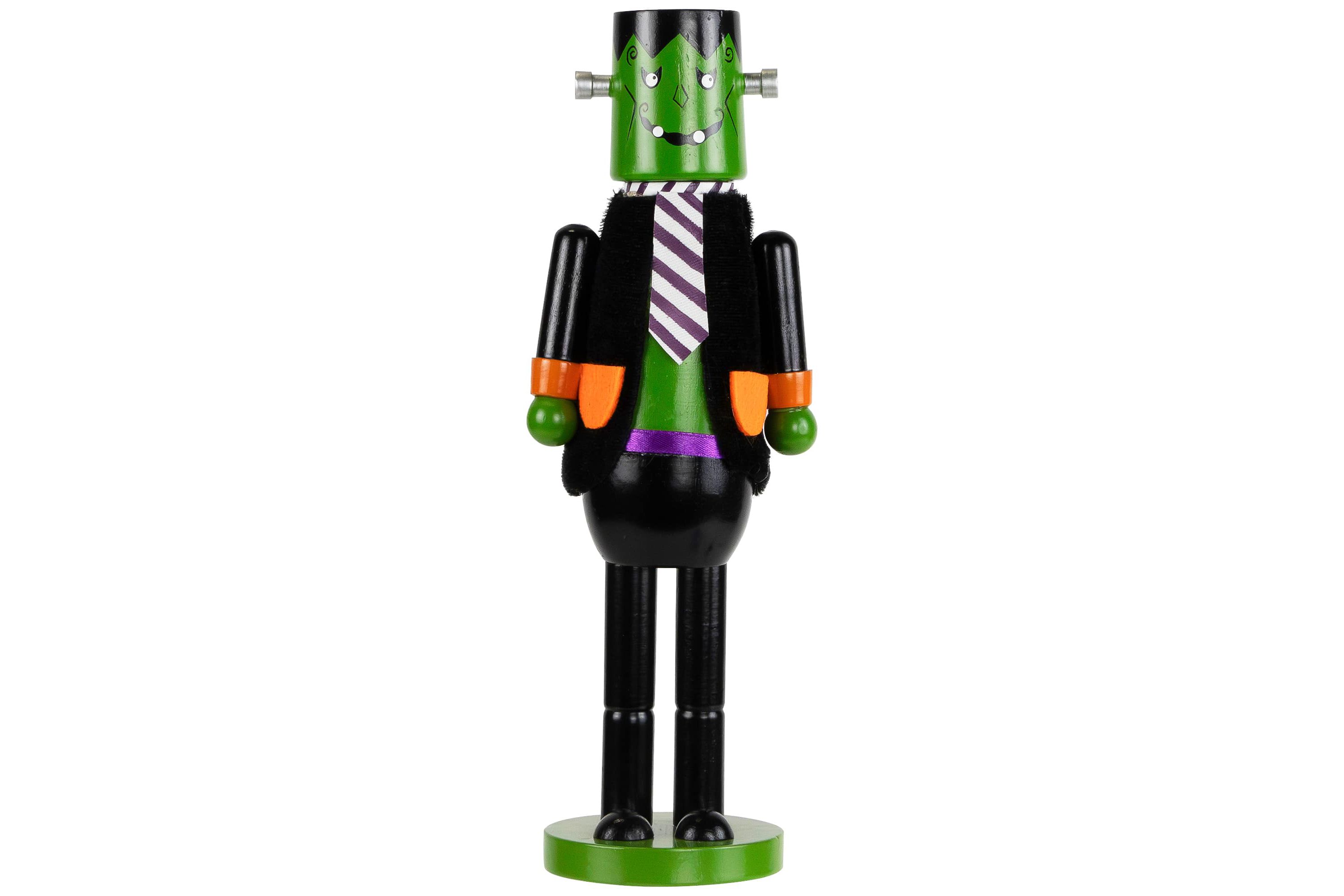 Frankensteins Monster Halloween Nutcracker - 10.5" - Green and Black