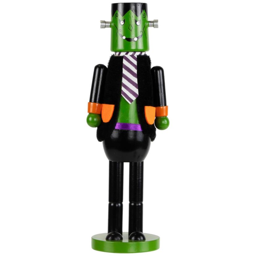 Frankensteins Monster Halloween Nutcracker - 10.5" - Green and Black