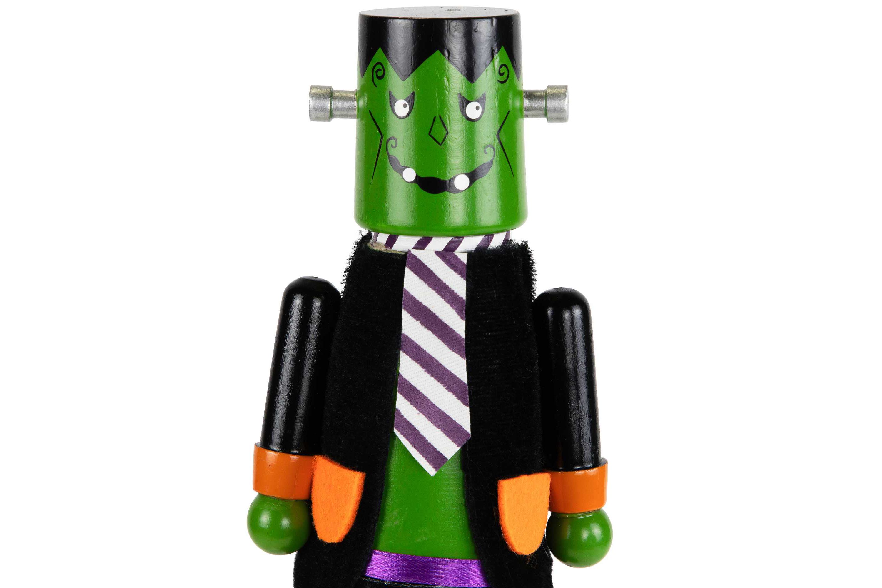 Frankensteins Monster Halloween Nutcracker - 10.5" - Green and Black