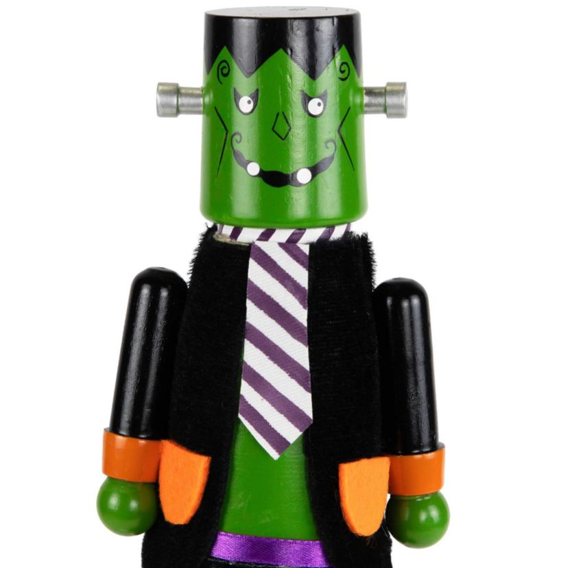 Frankensteins Monster Halloween Nutcracker - 10.5" - Green and Black