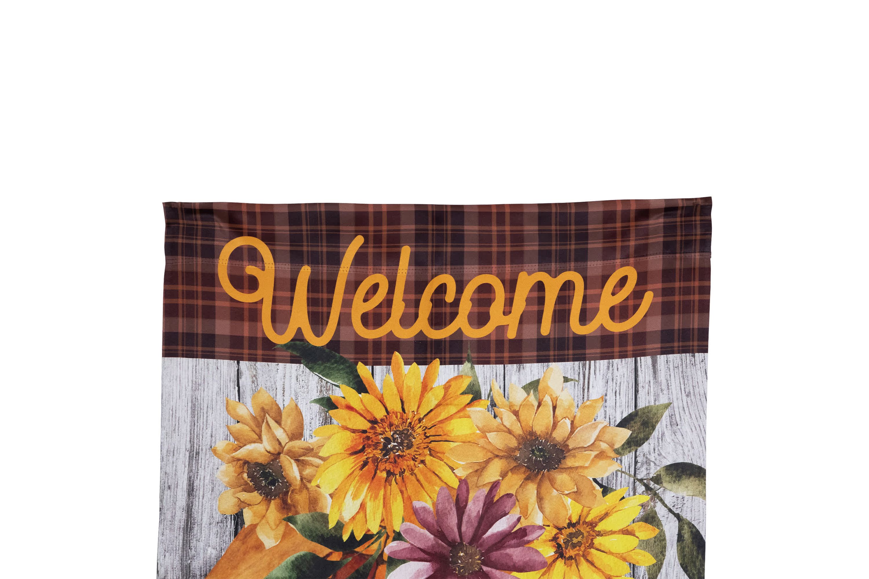 Indian Corn "Welcome" Fall Harvest Outdoor House Flag - 40" x 28"