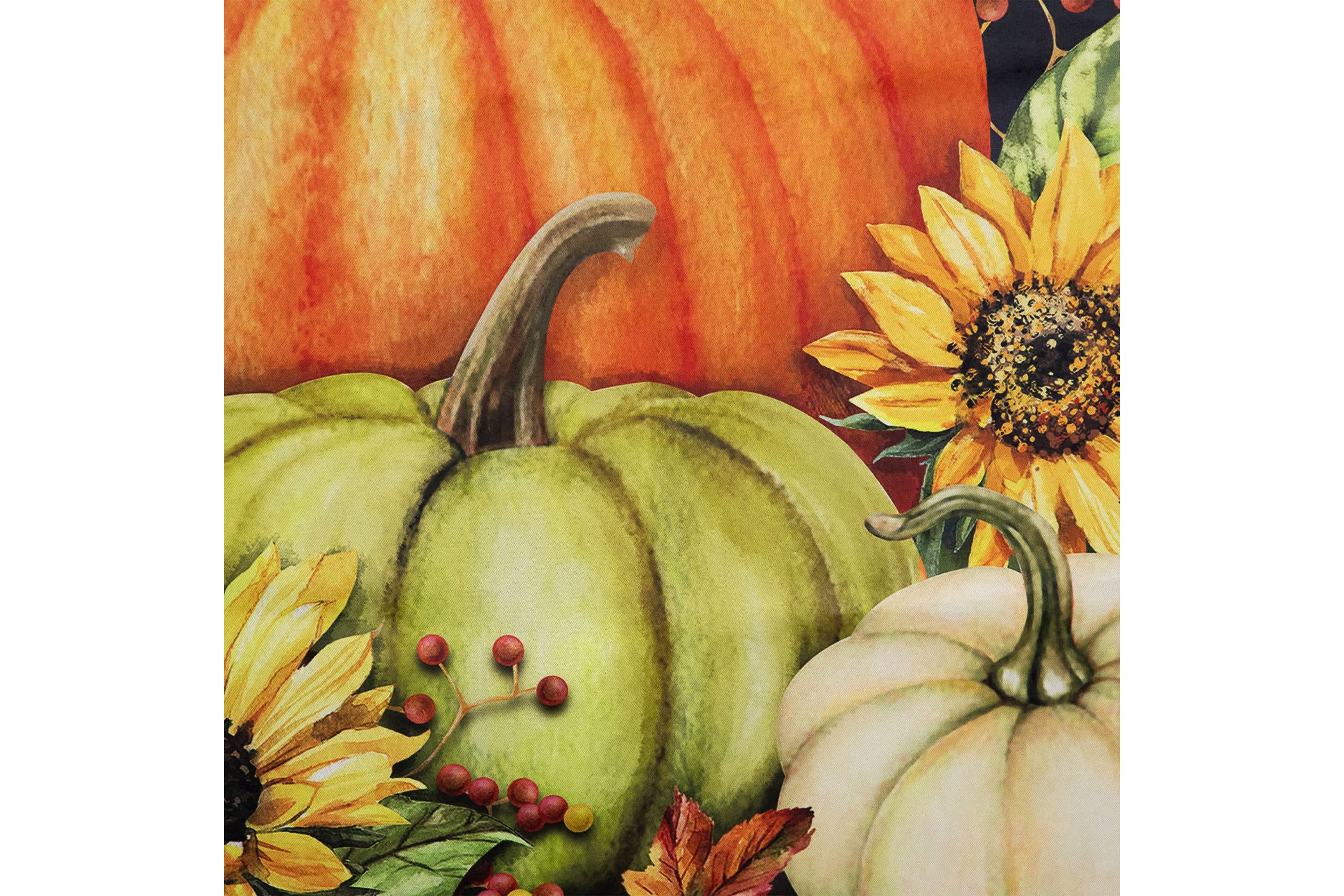 Pumpkins and Sunflowers Hello Autumn Outdoor Fall Harvest House Flag - 40" x 28"