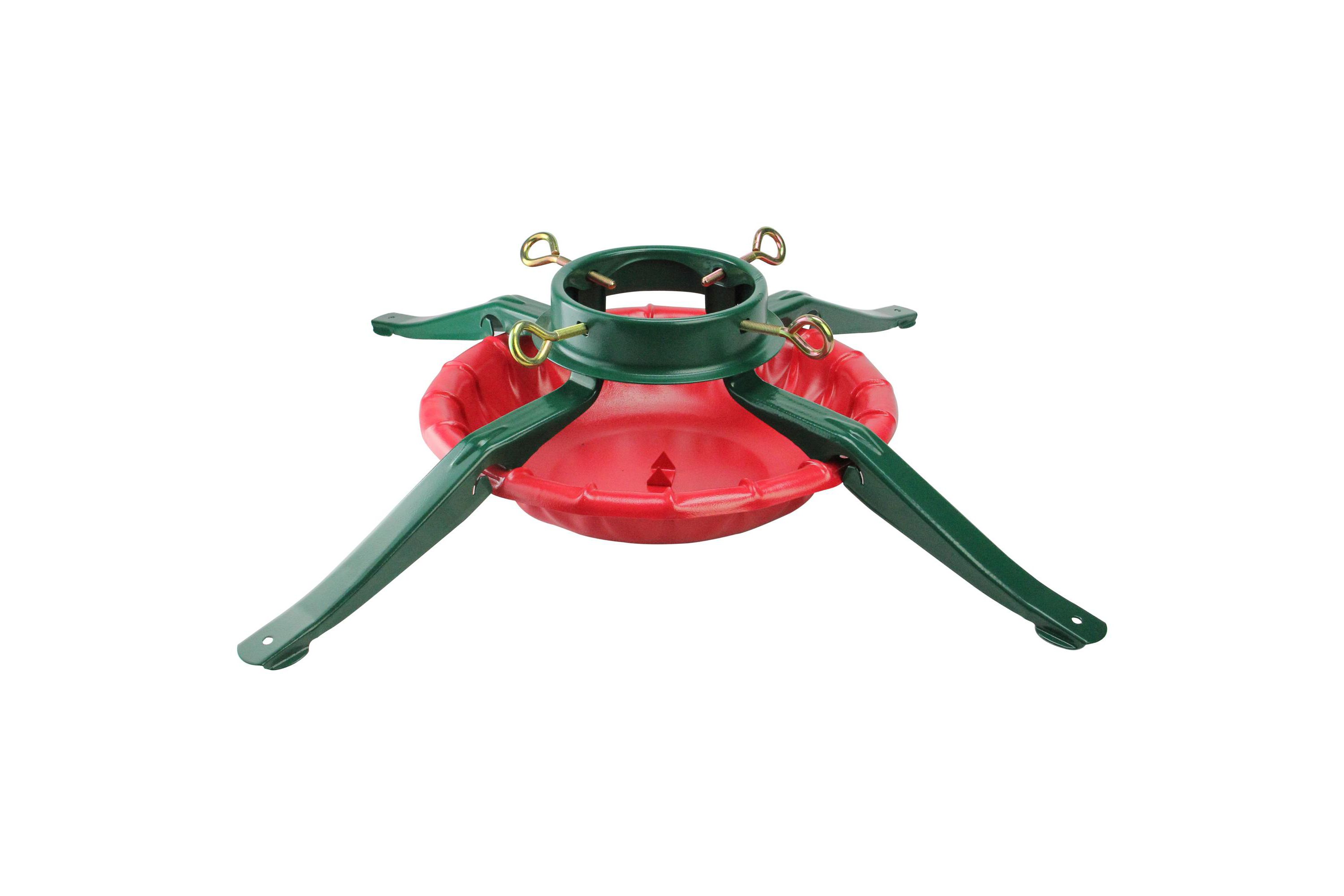 Live Christmas Tree Metal Stand - 27" - Red and Green