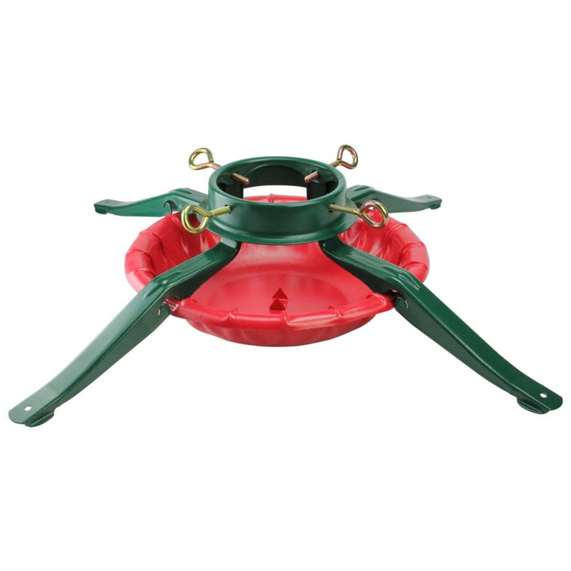 Live Christmas Tree Metal Stand - 27" - Red and Green