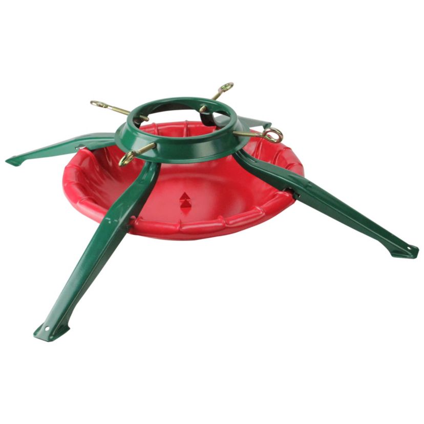 Live Christmas Tree Metal Stand - 27" - Red and Green