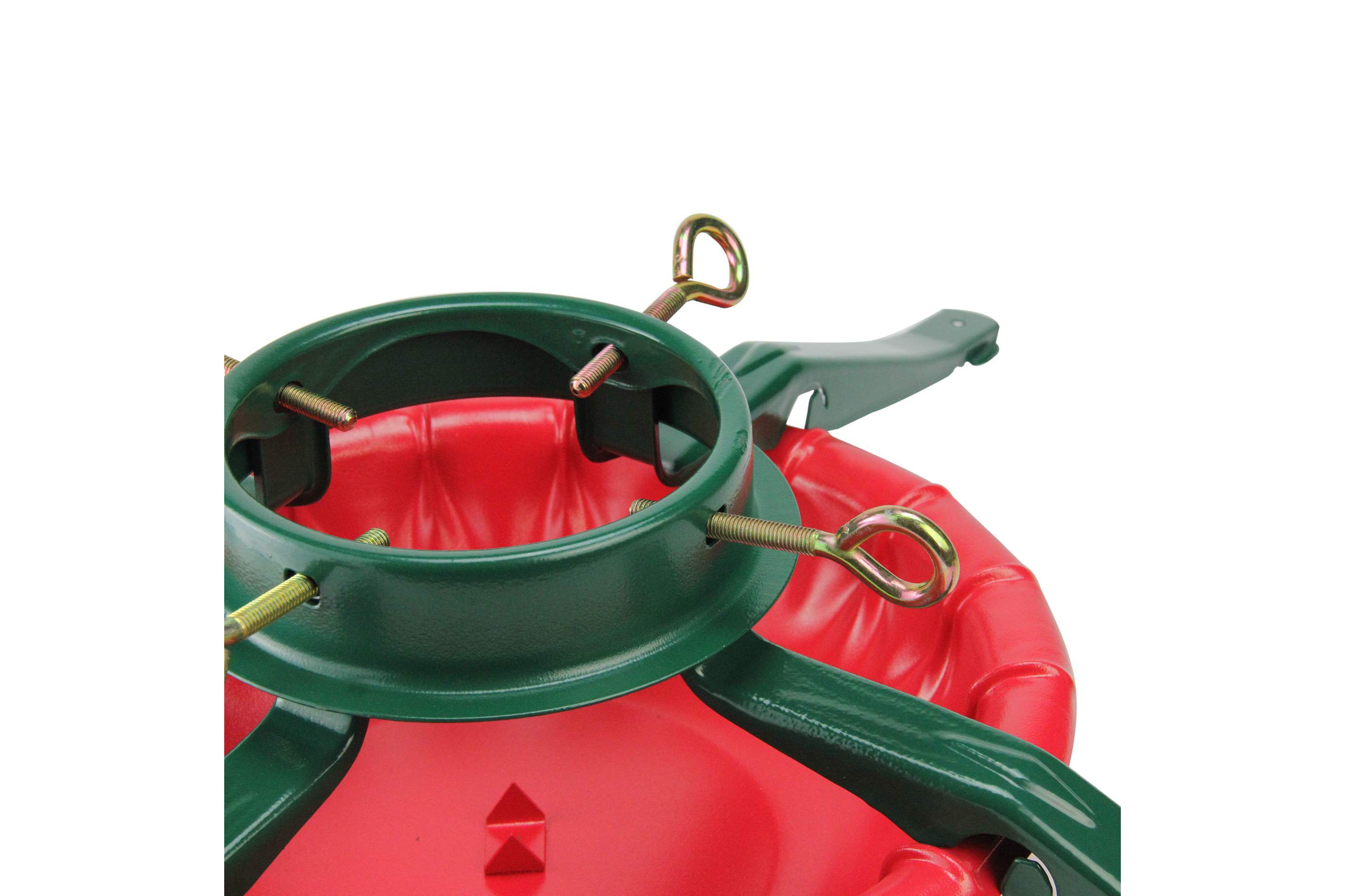 Live Christmas Tree Metal Stand - 27" - Red and Green