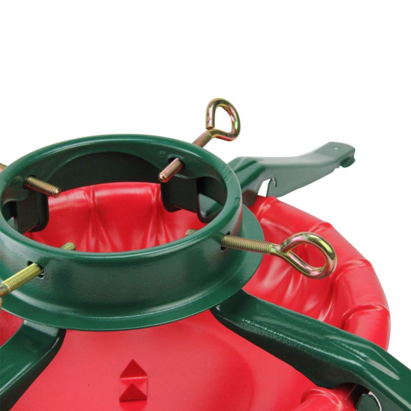 Live Christmas Tree Metal Stand - 27" - Red and Green