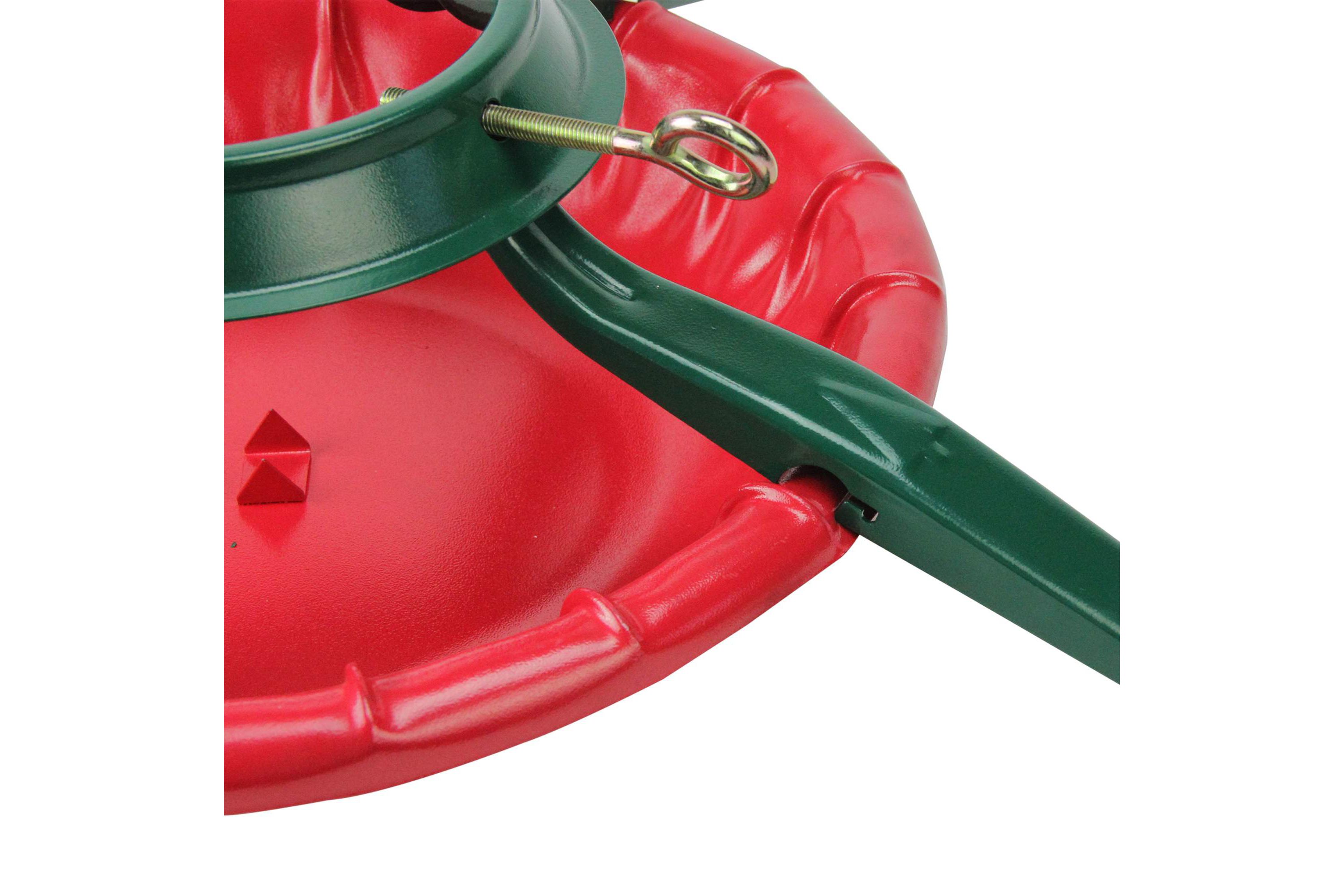 Live Christmas Tree Metal Stand - 27" - Red and Green
