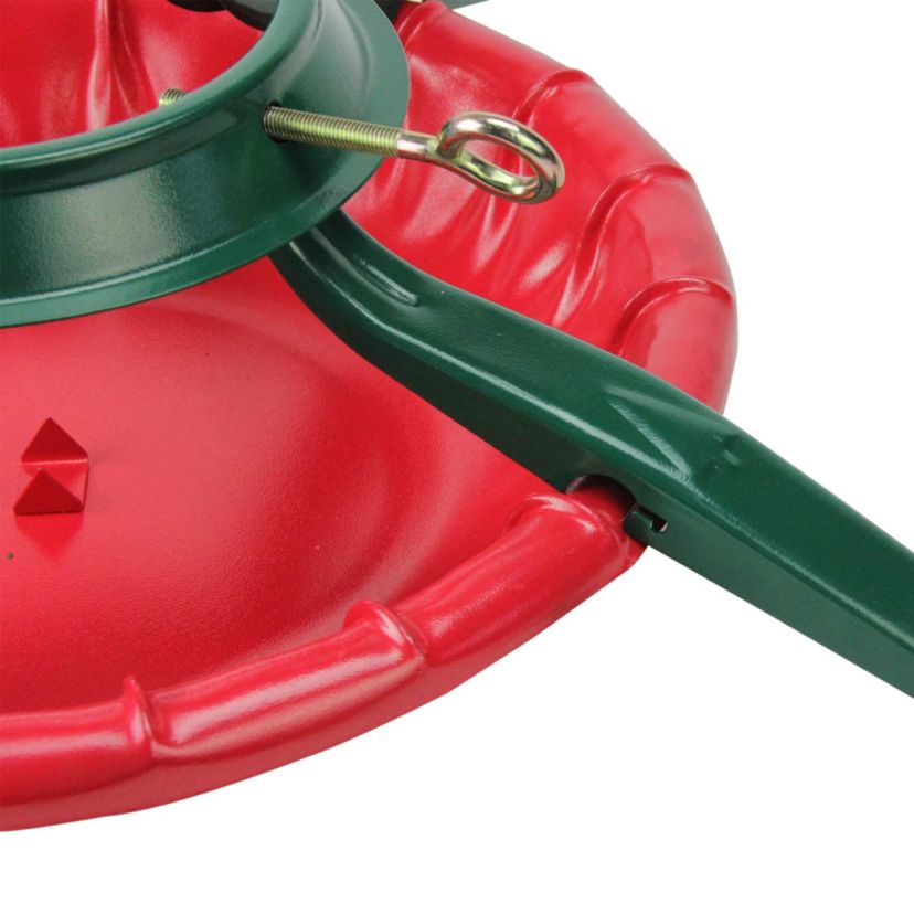 Live Christmas Tree Metal Stand - 27" - Red and Green
