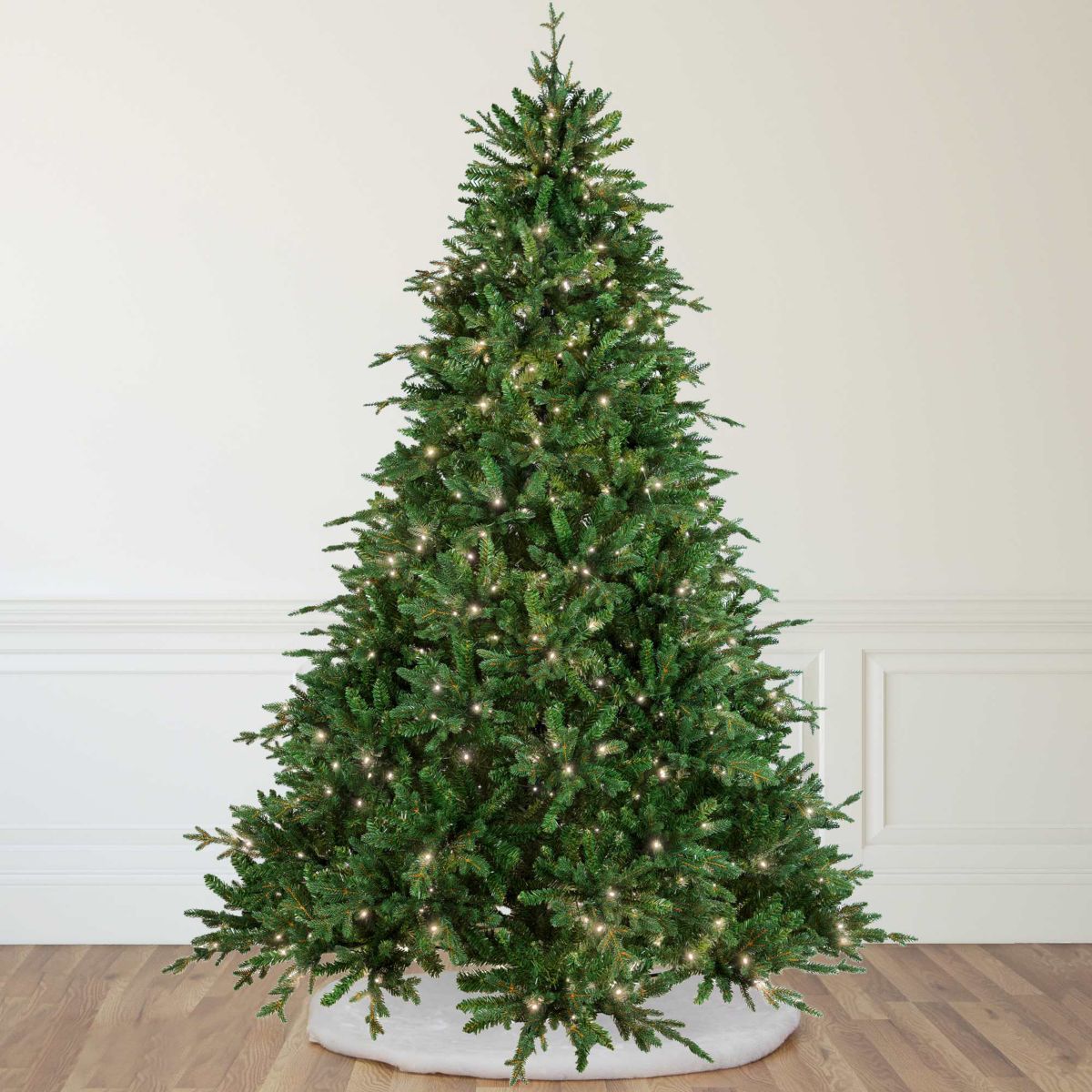 Real Touch™ Pre-Lit Cumberland Pine Artificial Christmas Tree - 12 Warm White LED
