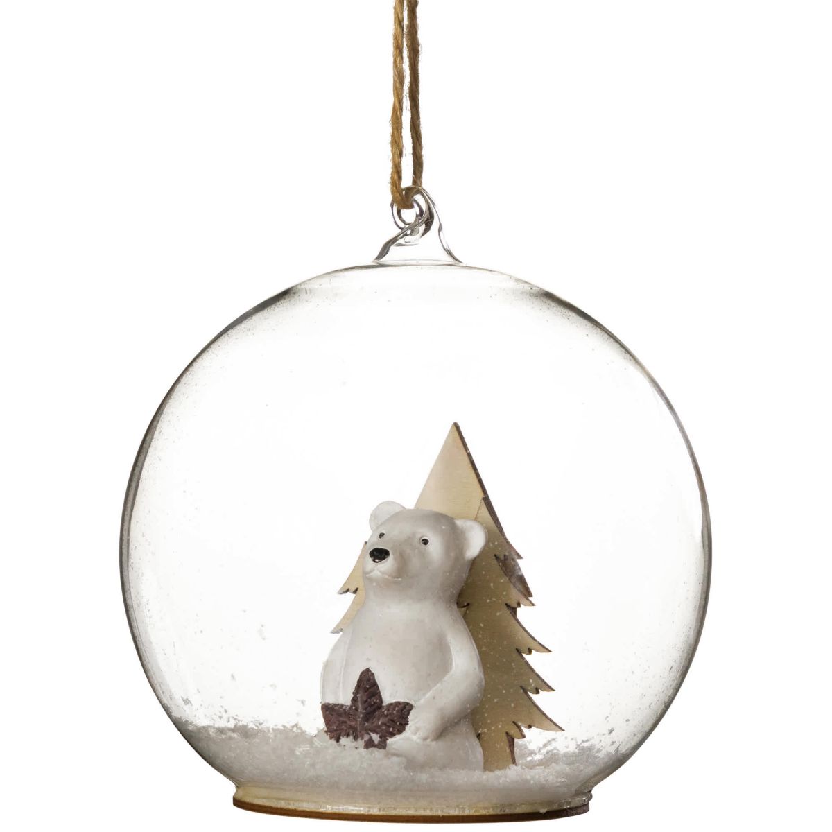 Northlight Polar Bear in Snow Glass Globe Christmas Ornament - 4.75" | Belk