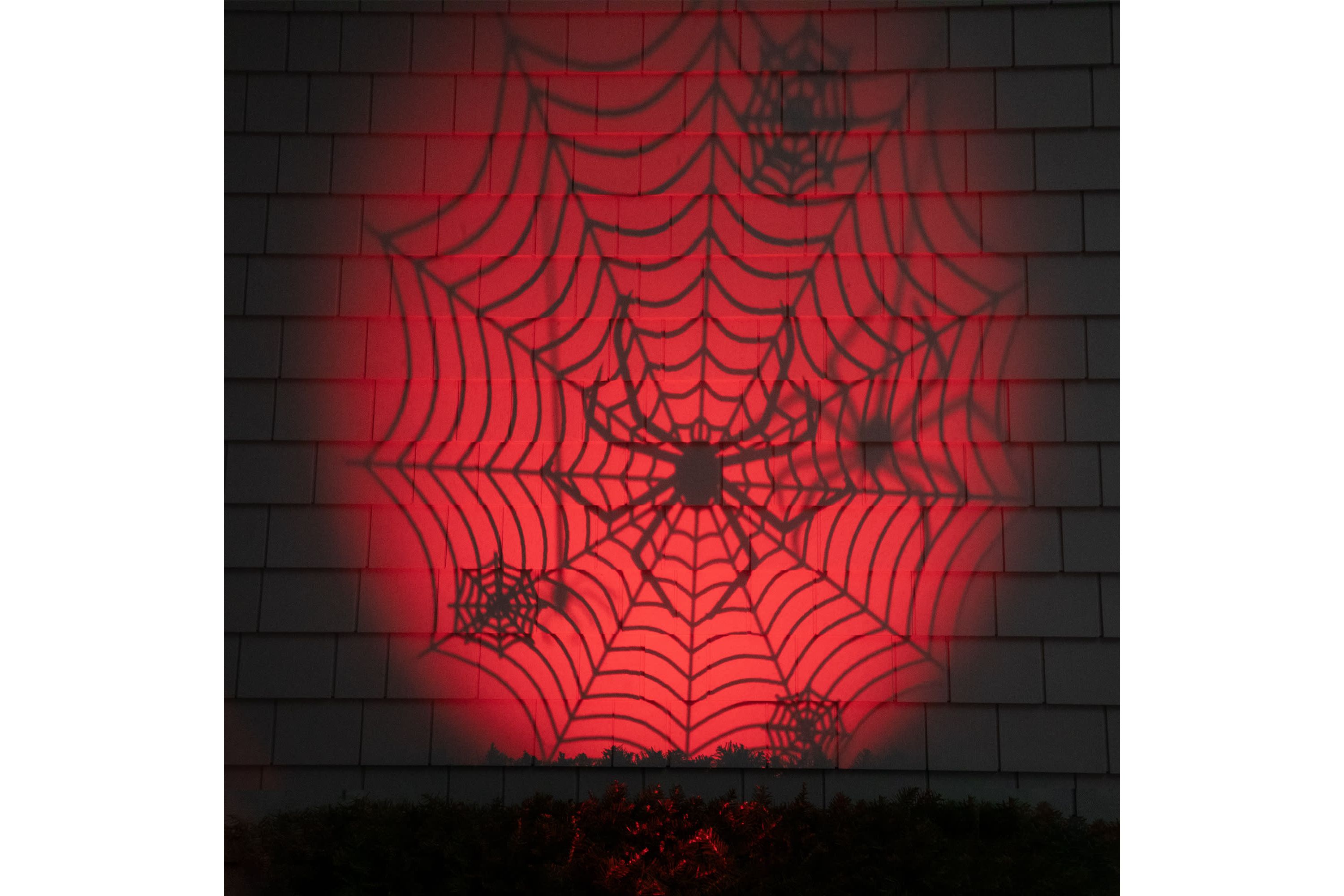 Spiderweb with Falling Spiders Halloween Outdoor Light Projector - 7"