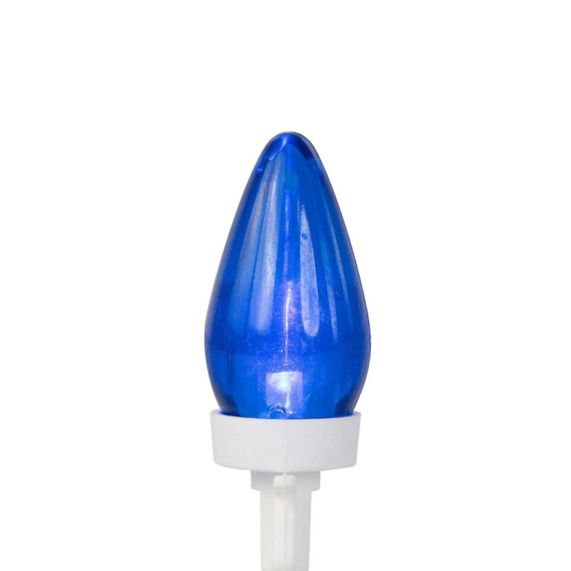 Patriotic C7 LED Christmas Lights - Red  Blue and White - 16 White Wire - 50ct