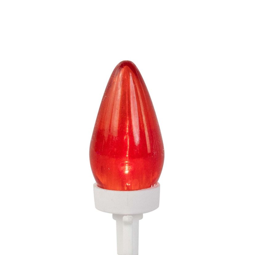 Patriotic C7 LED Christmas Lights - Red  Blue and White - 16 White Wire - 50ct