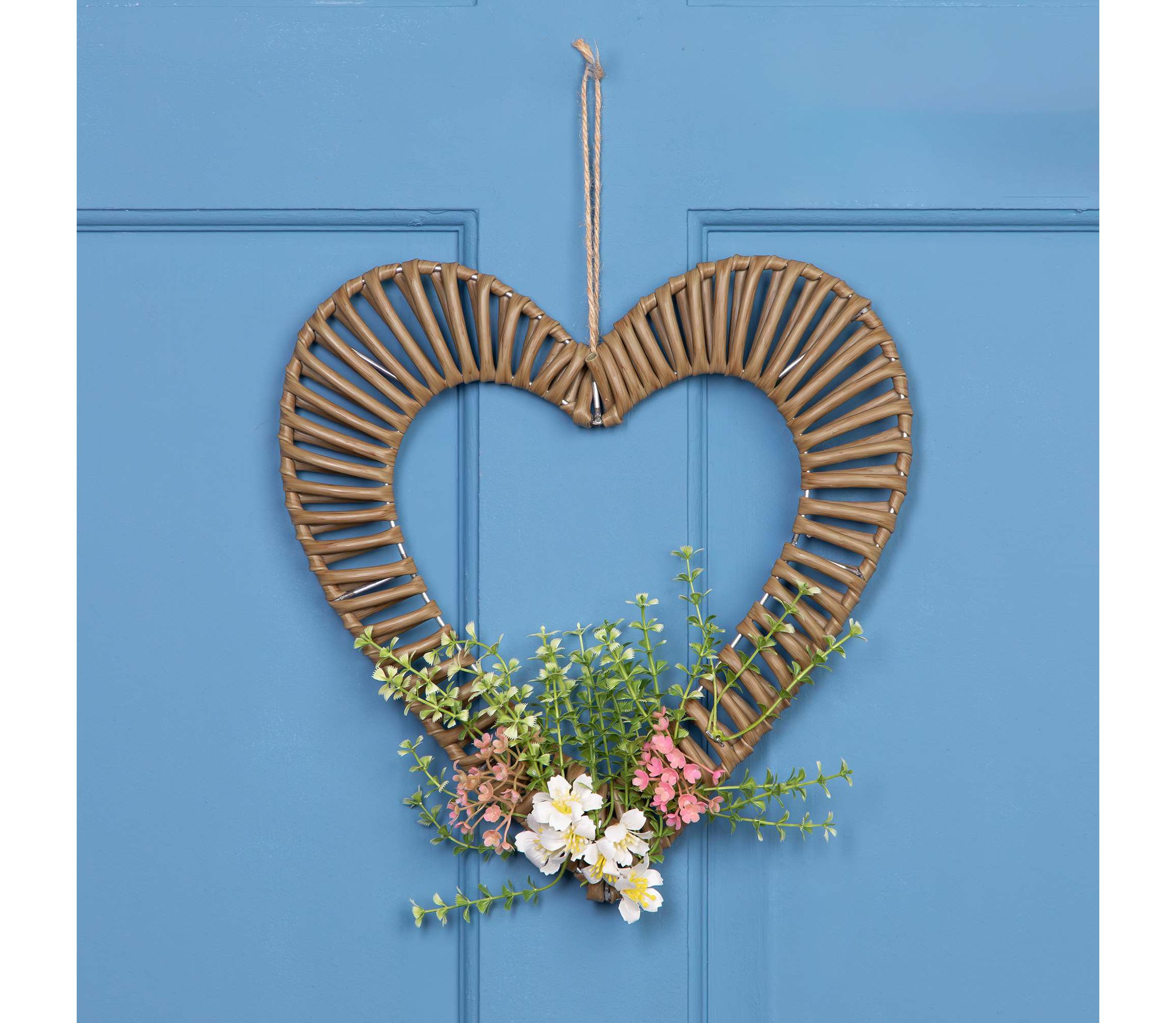 Wrapped Floral Heart Spring Decoration - 12"