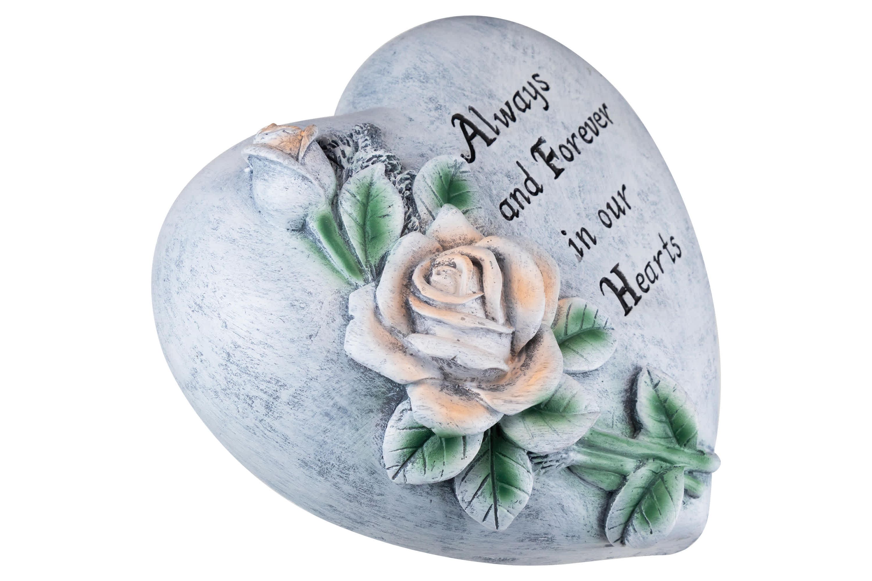 Always and Forever in Our Hearts Outdoor Memorial Garden Stone - 8"
