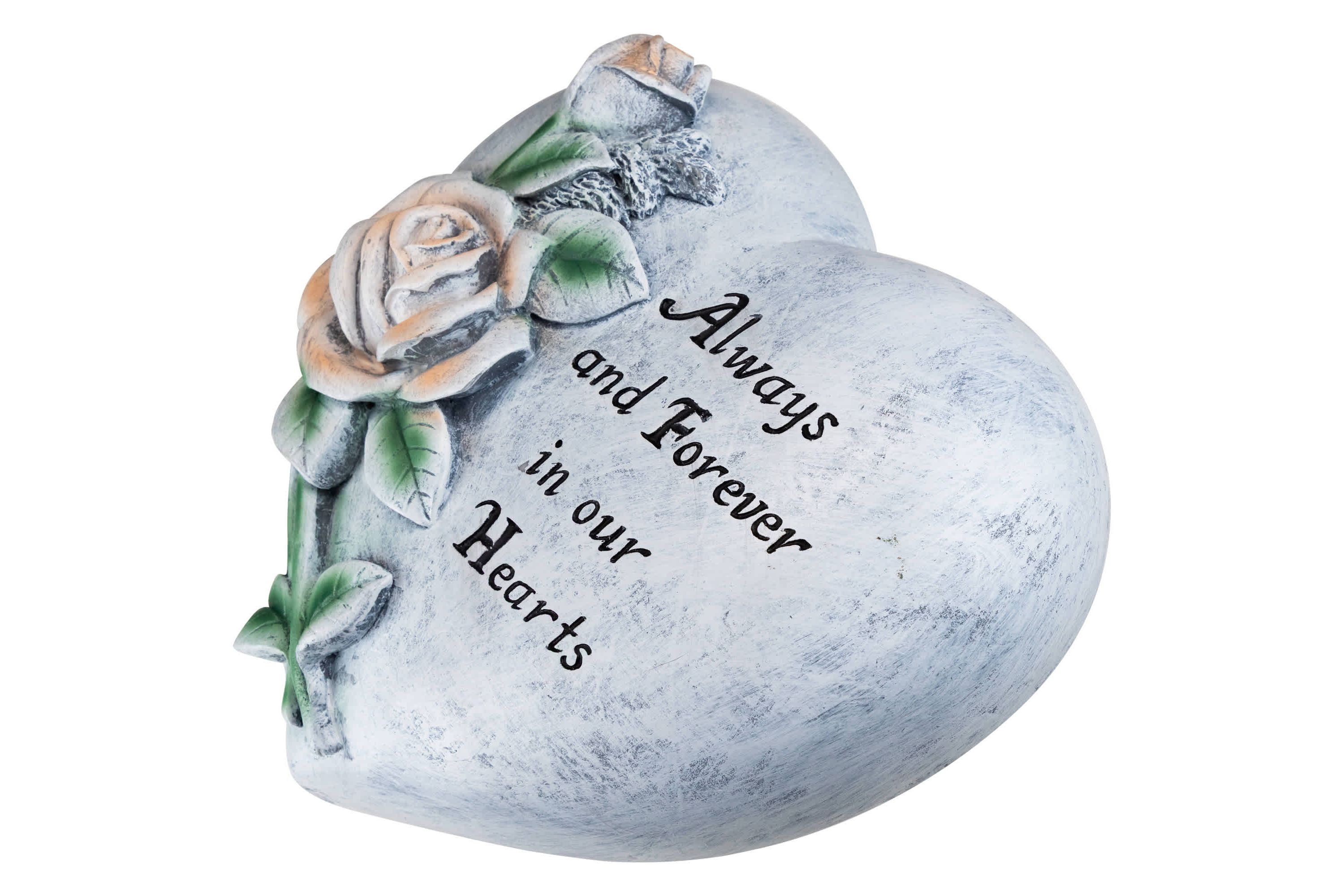 Always and Forever in Our Hearts Outdoor Memorial Garden Stone - 8"