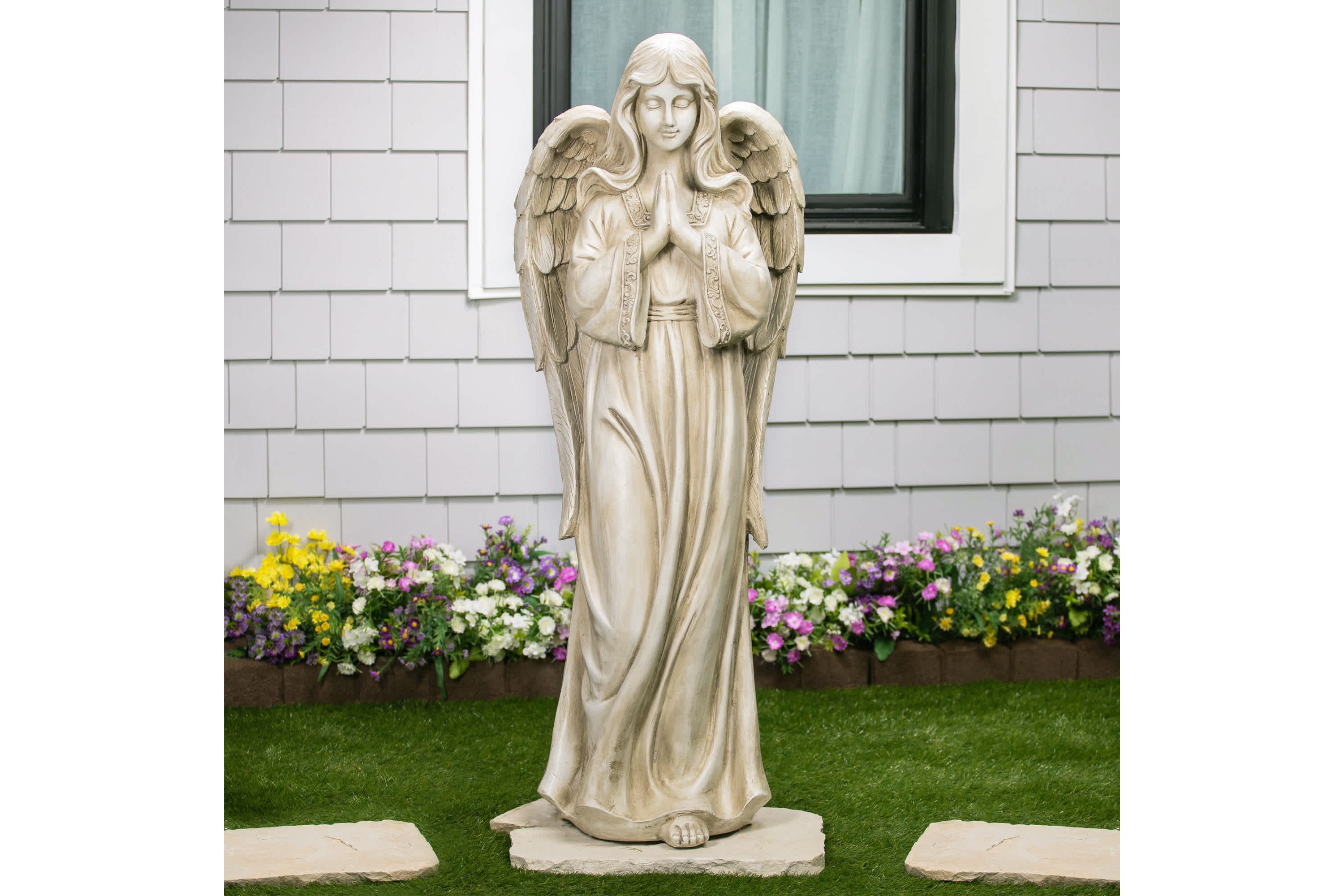 Northlight Standing Praying Angel Outdoor Garden Statue - 46" | Belk