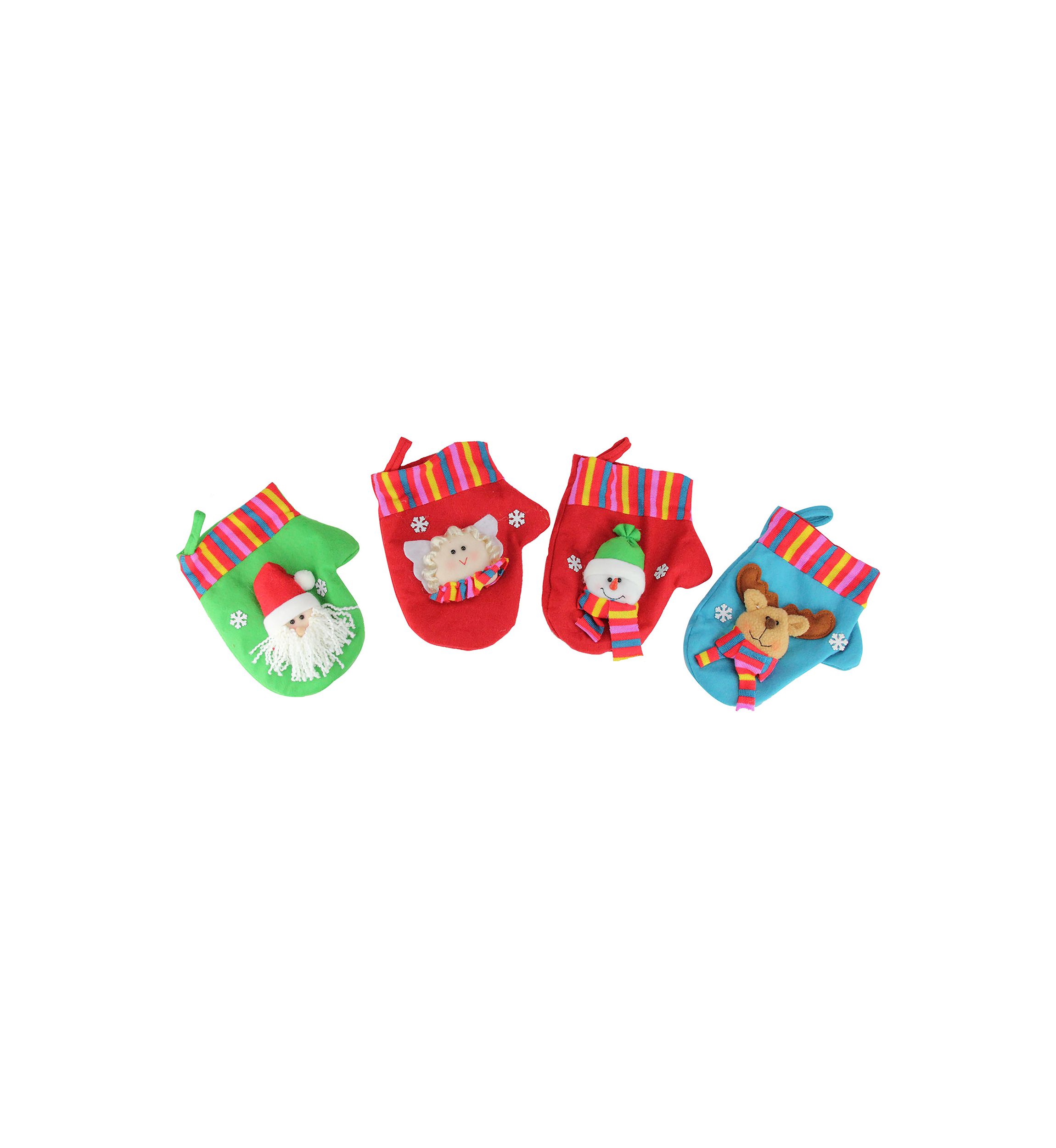 10-Piece Winter Wonderland Christmas Stocking and Novelty Gift Bag Set