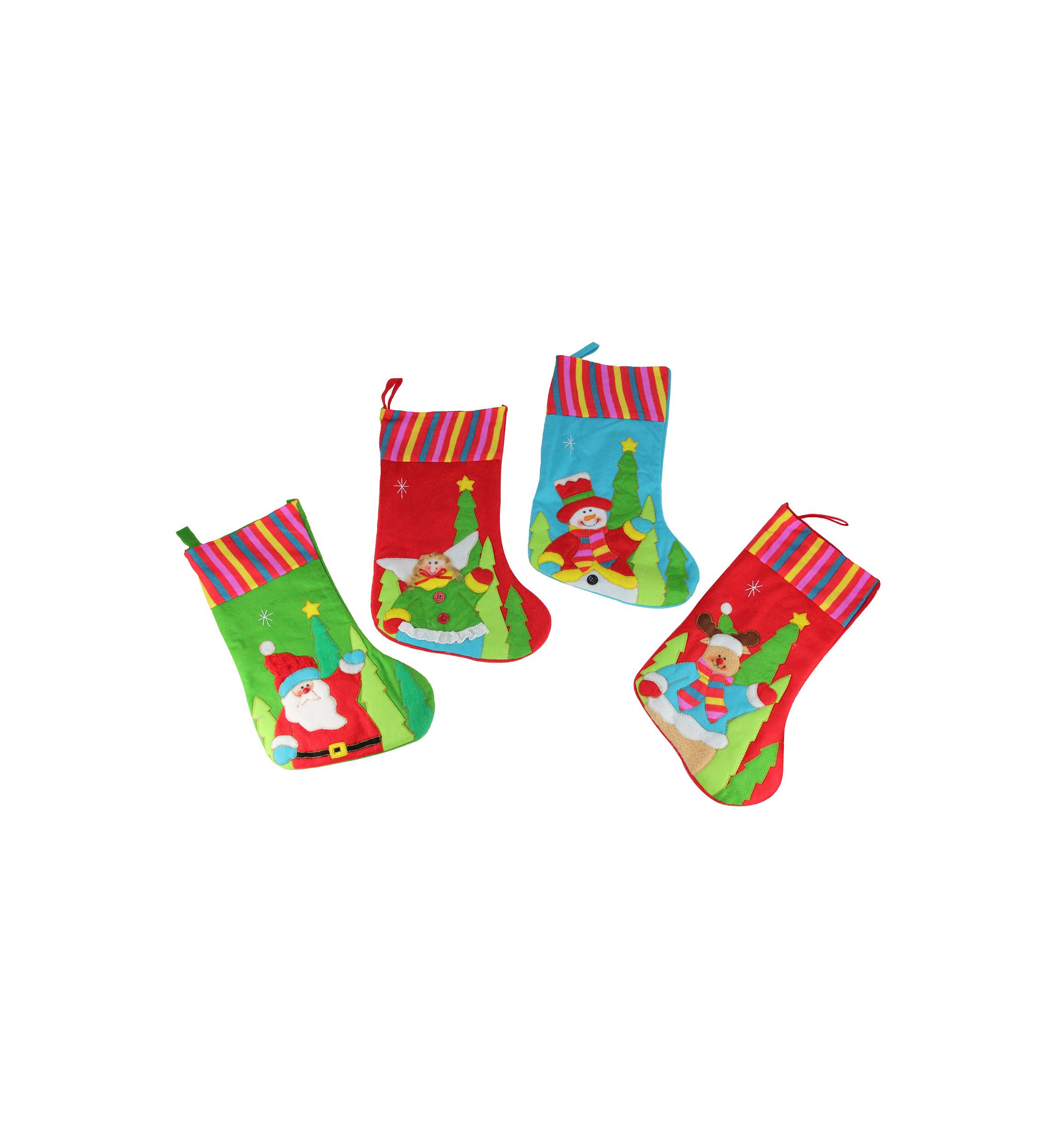 10-Piece Winter Wonderland Christmas Stocking and Novelty Gift Bag Set