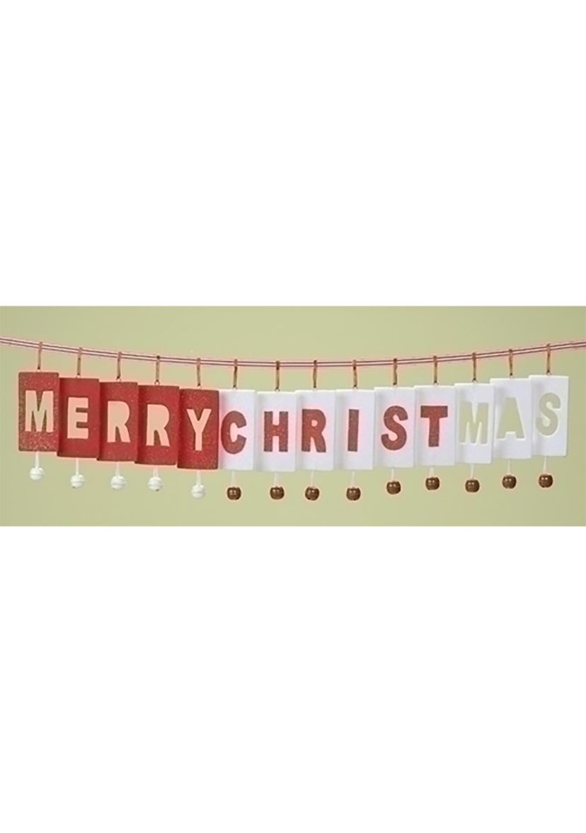 Club pack of 12 Red and White Jingle Bell Artificial Christmas Garlands 3 - Unlit