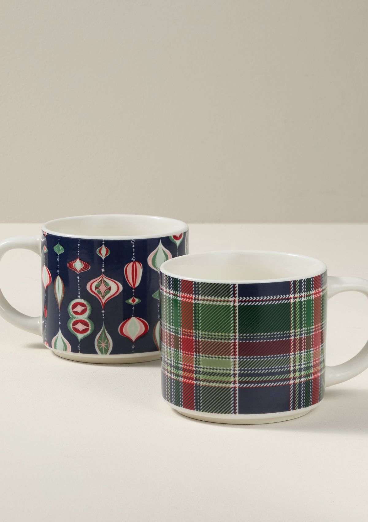 Sewing Down South x Crown & Ivy™ Holiday Stackable Mugs - Set of 2