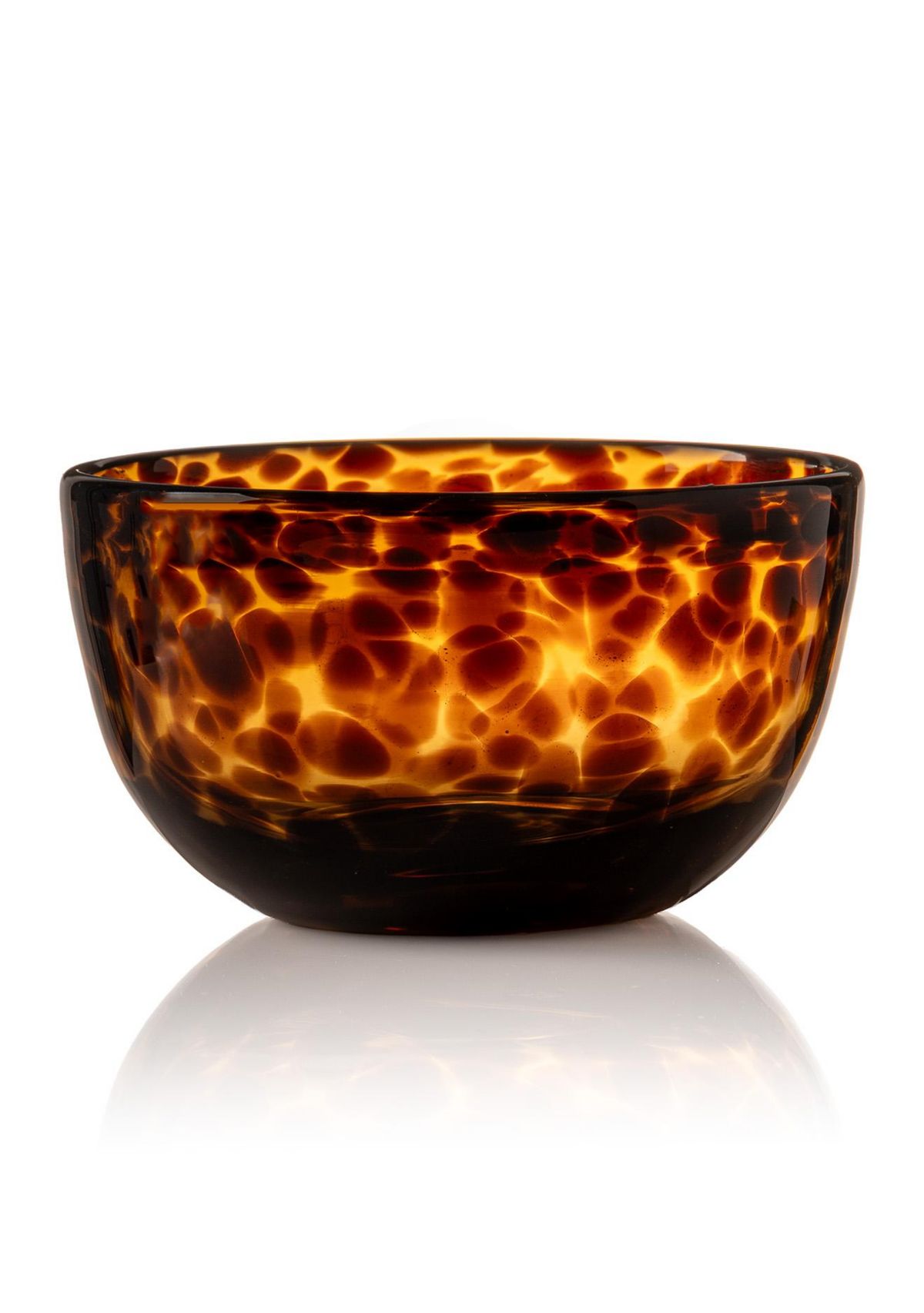 Tortoise Print Small Glass Bowl