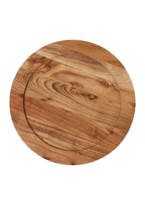 Wood Round Charger Plate