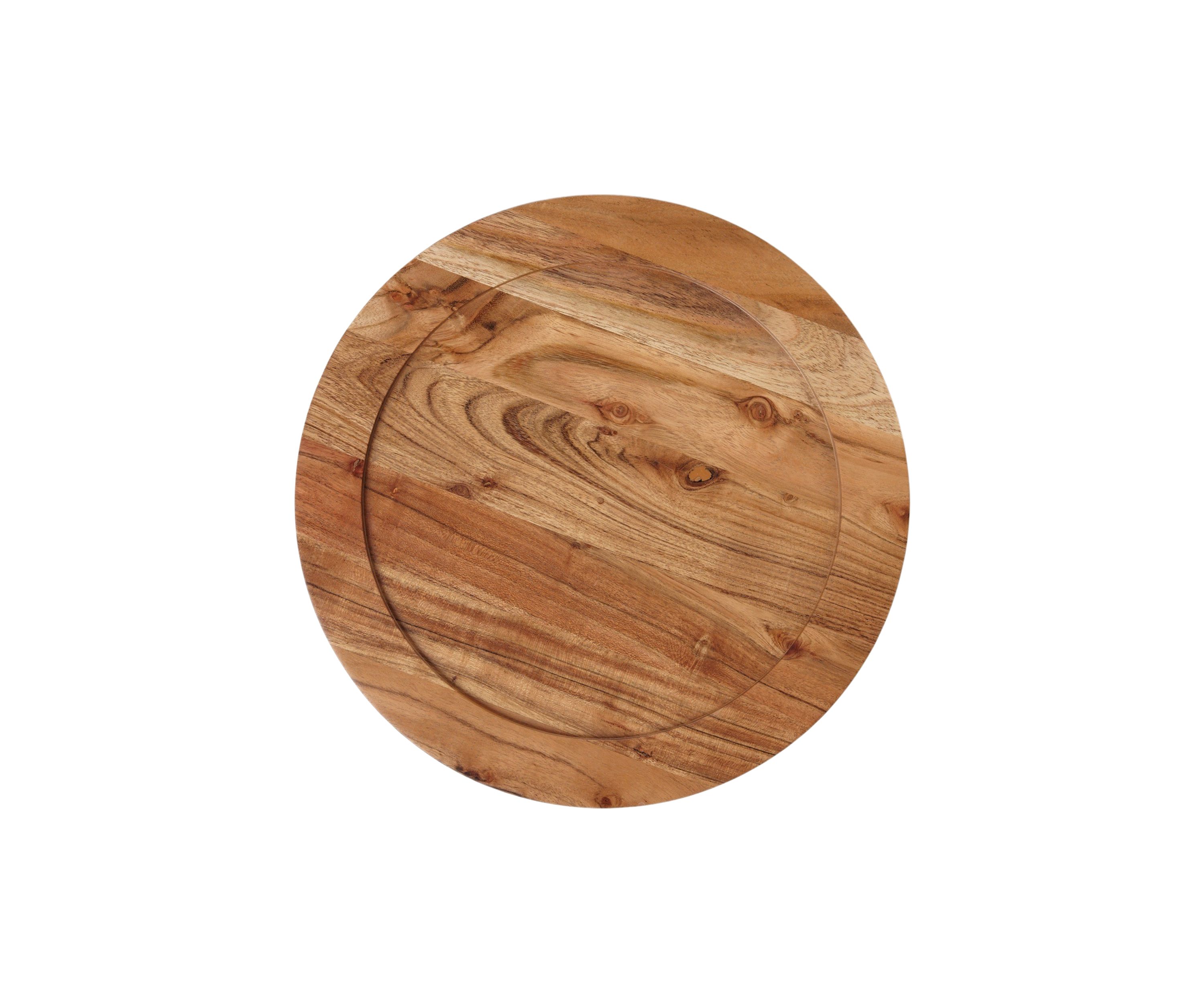 Wood Round Charger Plate