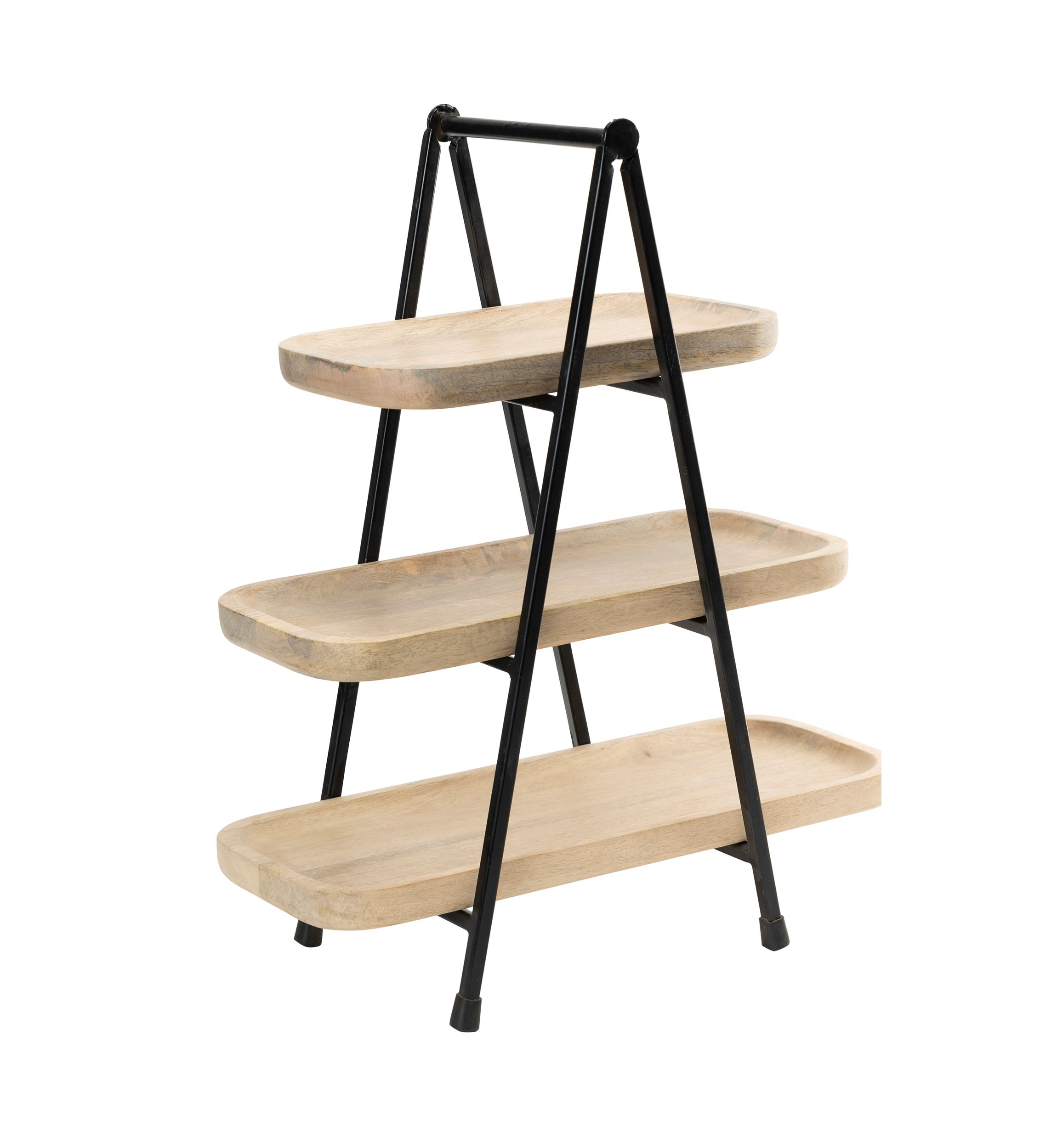 3 Tier Acacia Wood Server
