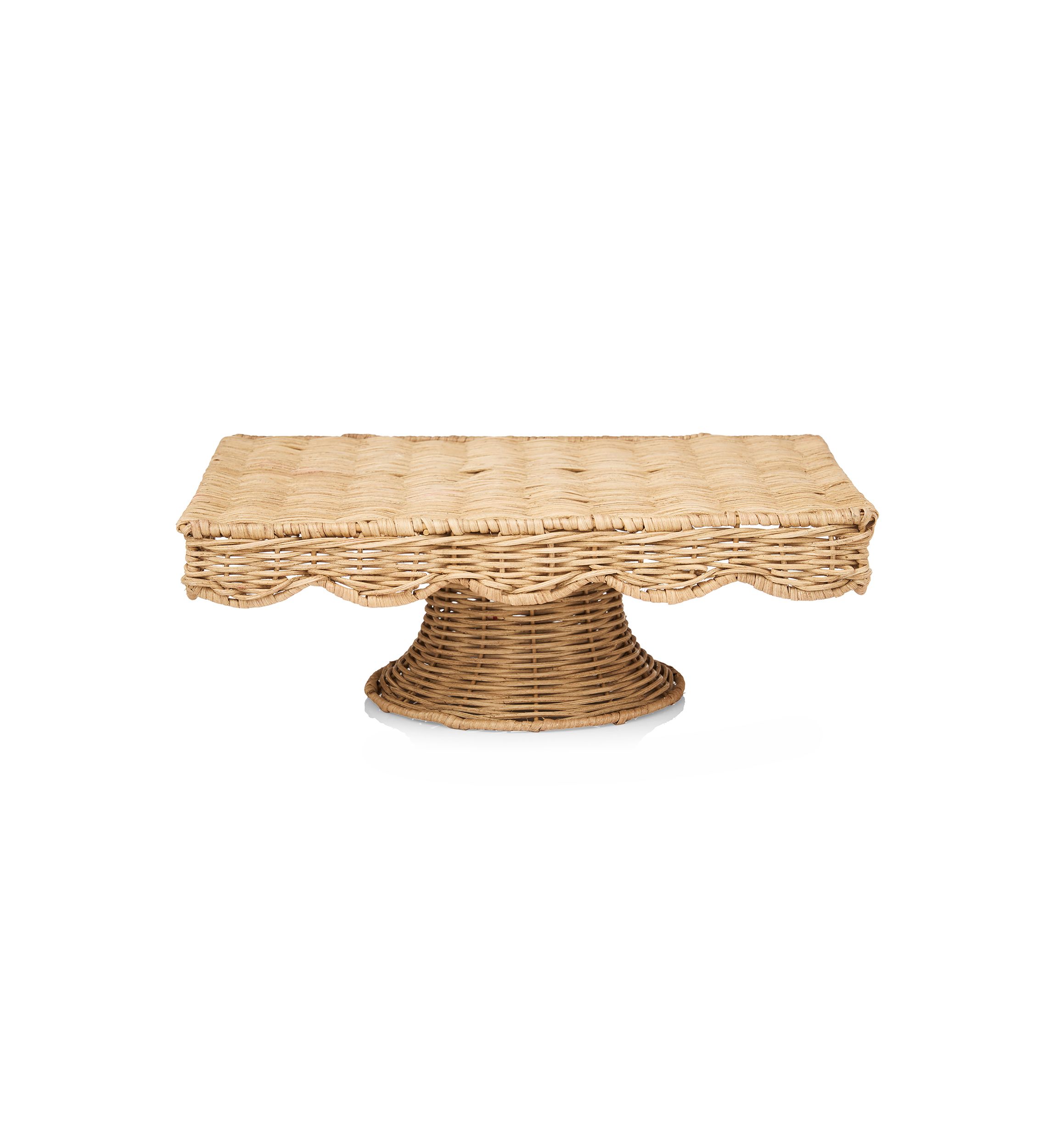 Rectangular Rattan Cake Stand