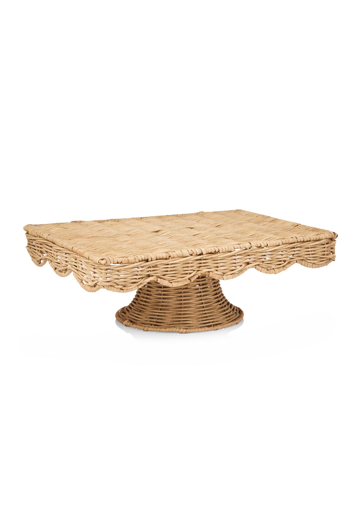 Rectangular Rattan Cake Stand