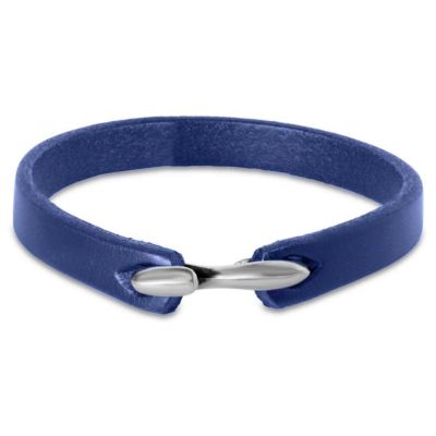 Bruno Magli Mens Refined Leather Bracelet, Blue