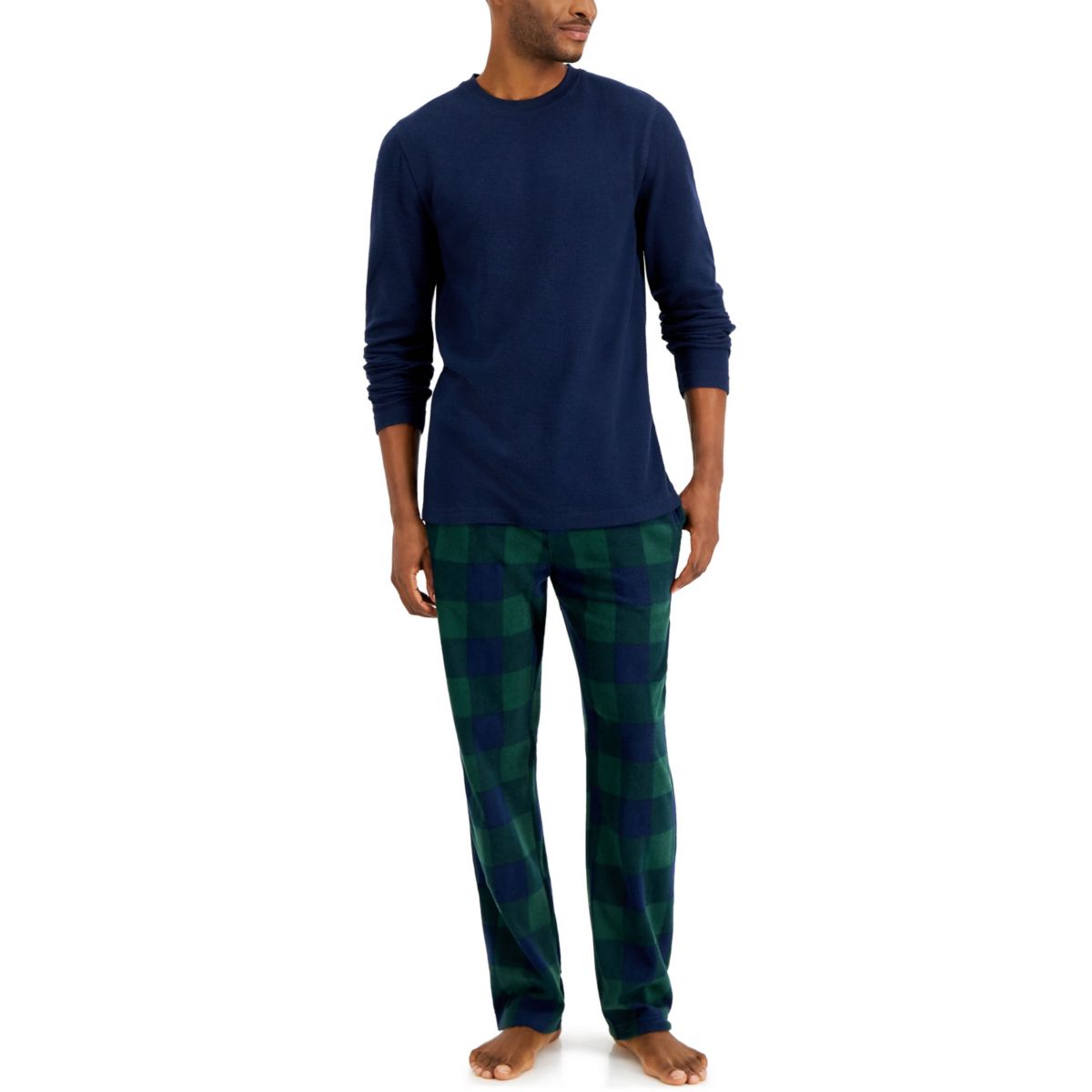 Mens 2-Piece X-TEMP Micro Fleece Pajama Set