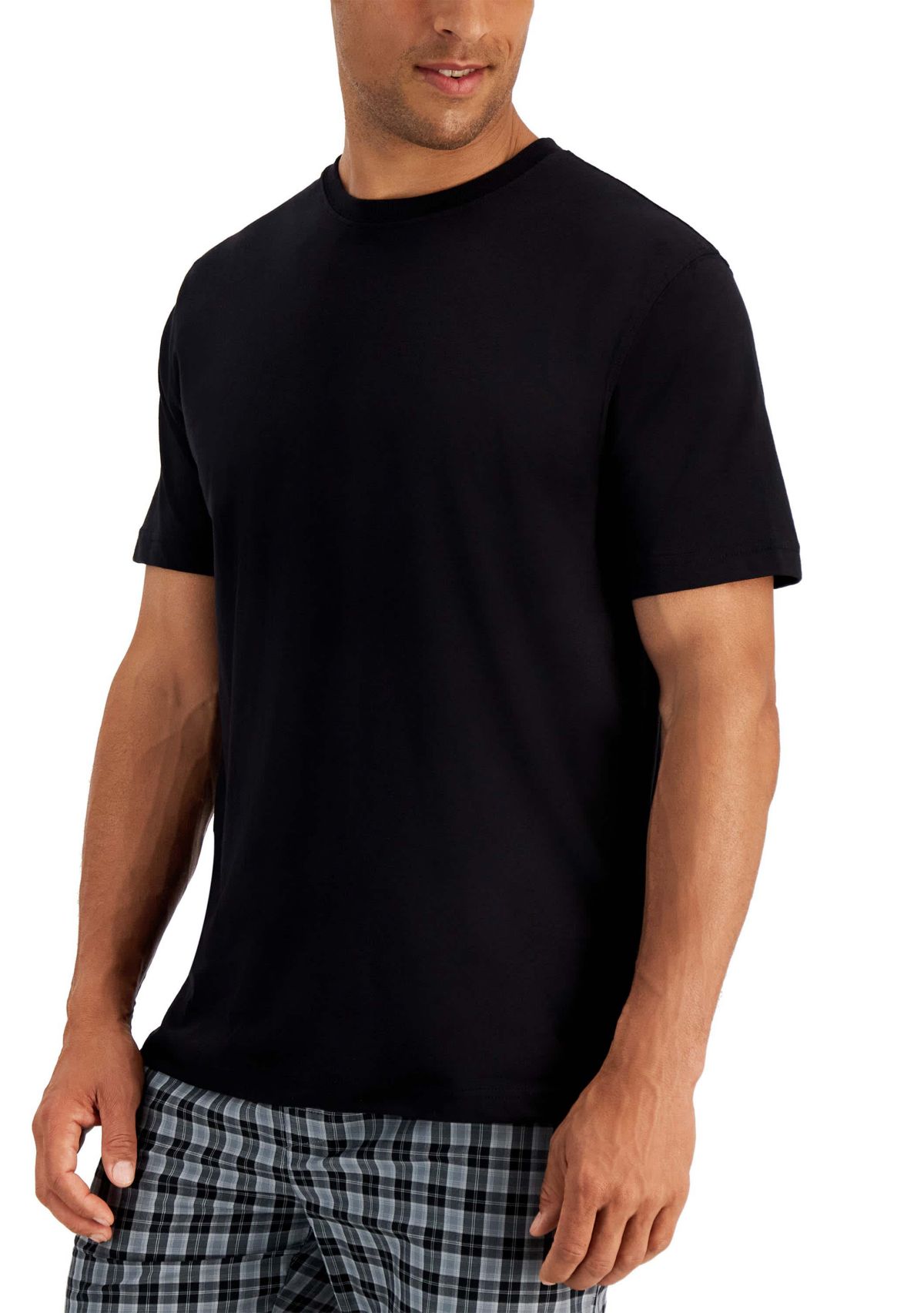 Hanes Mens Woven Pant with Knit SS Top