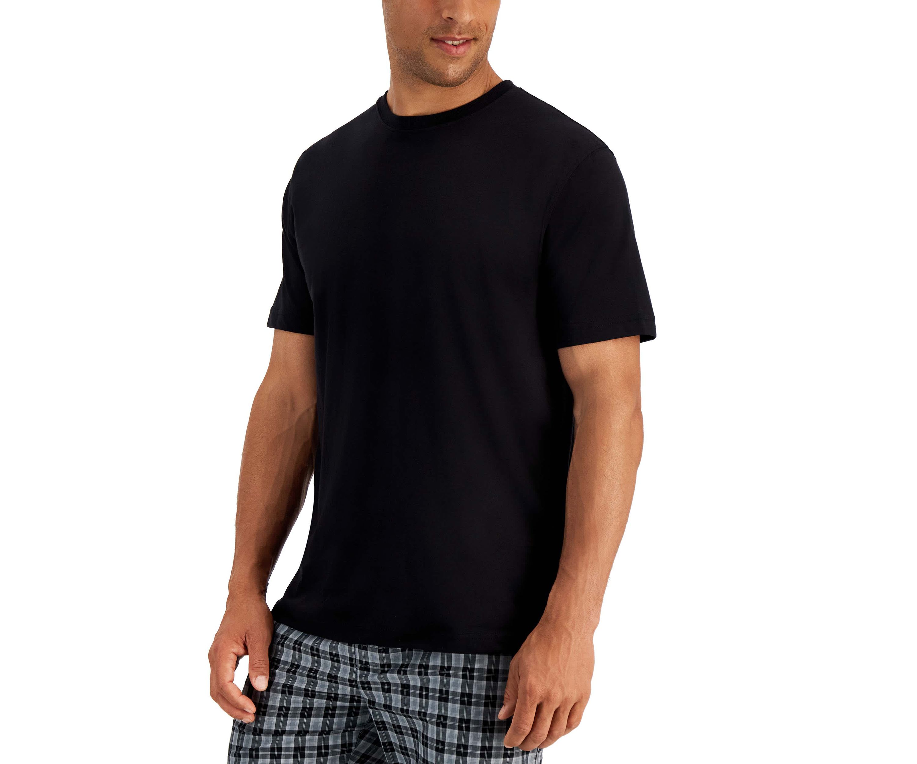 Hanes Mens Woven Pant with Knit SS Top