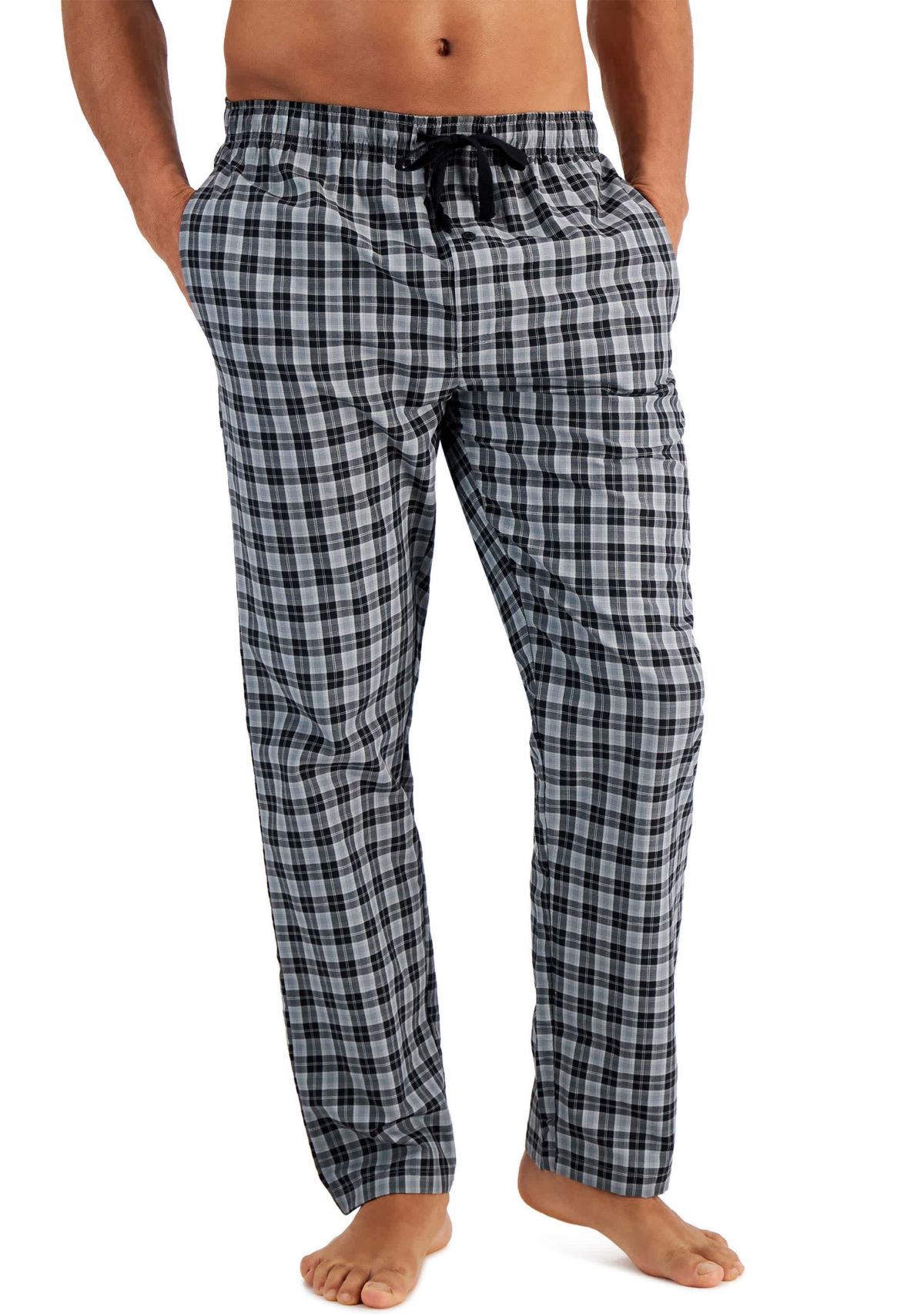 Hanes Mens Woven Pant with Knit SS Top
