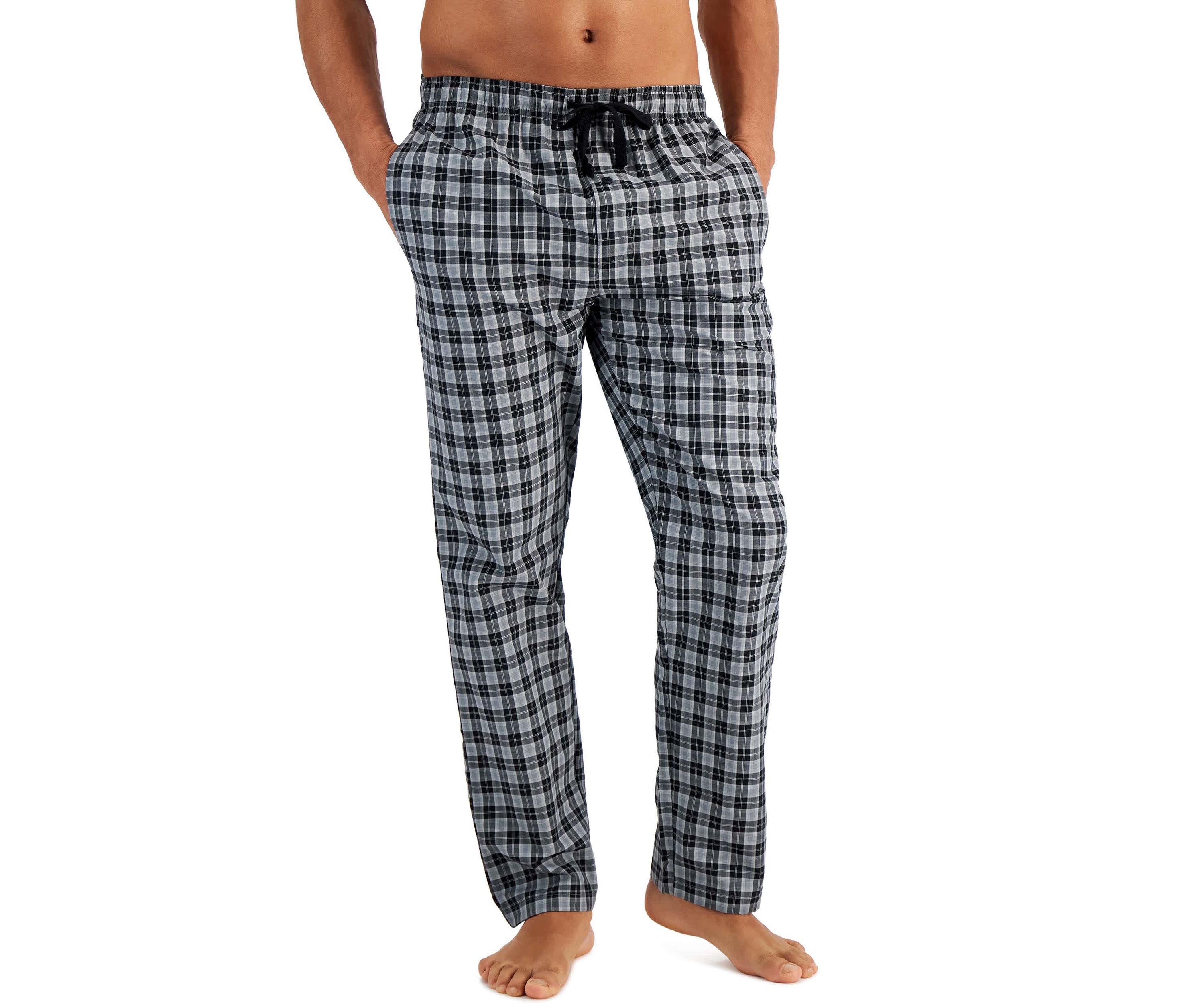 Hanes Mens Woven Pant with Knit SS Top