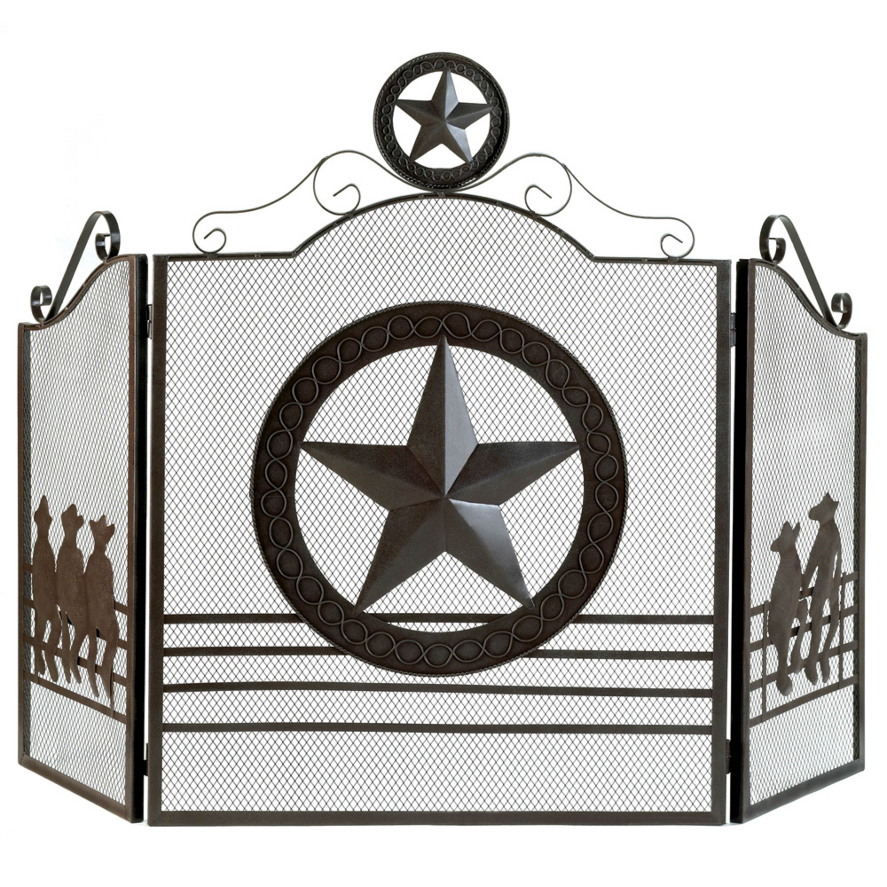 Lone Star Fireplace Screen 26.5x13.5x35"