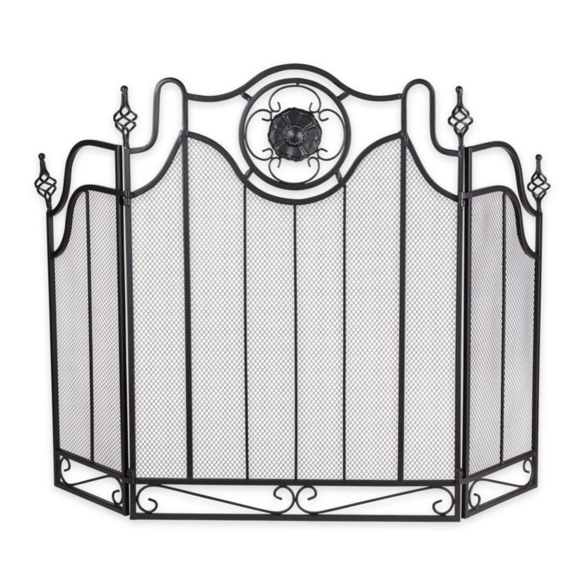 Tuscan-Design Fireplace Screen 22.12x10.62x30.62"
